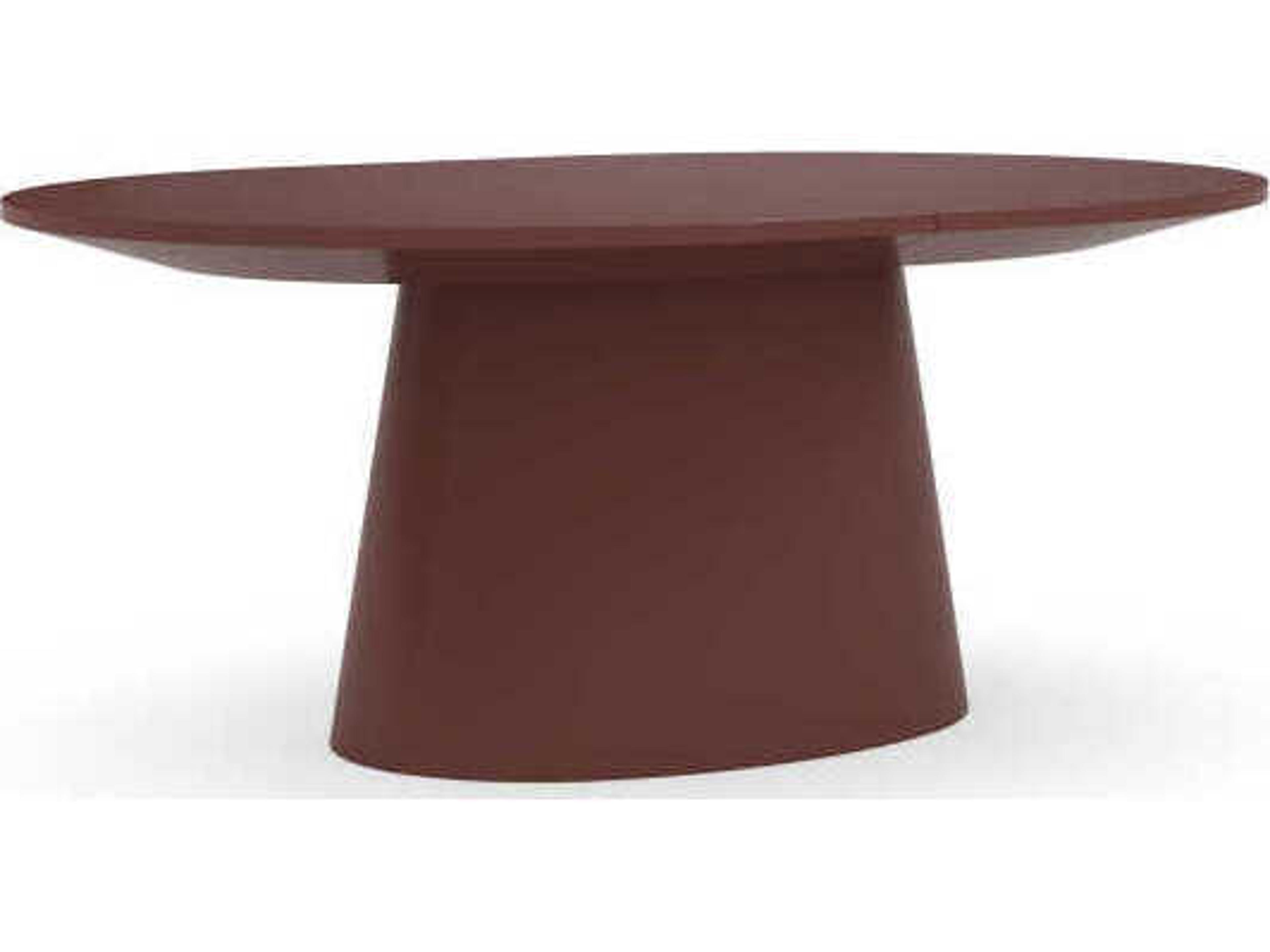 Caracole Paragon Oval Wood Rouge Red Gloss Dining Table