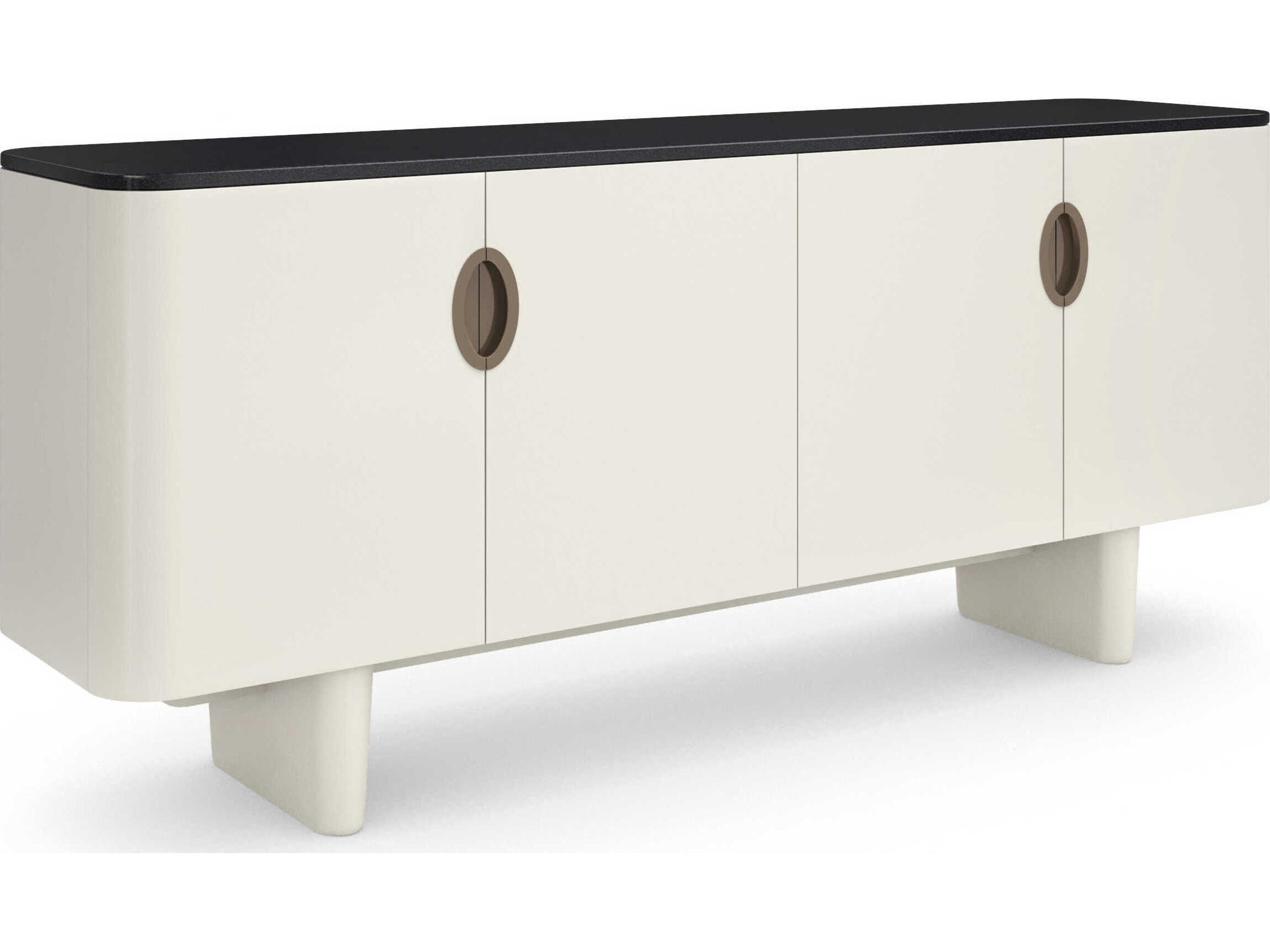 Caracole Paragon 78" Hardwood Blanc Gloss Sideboard