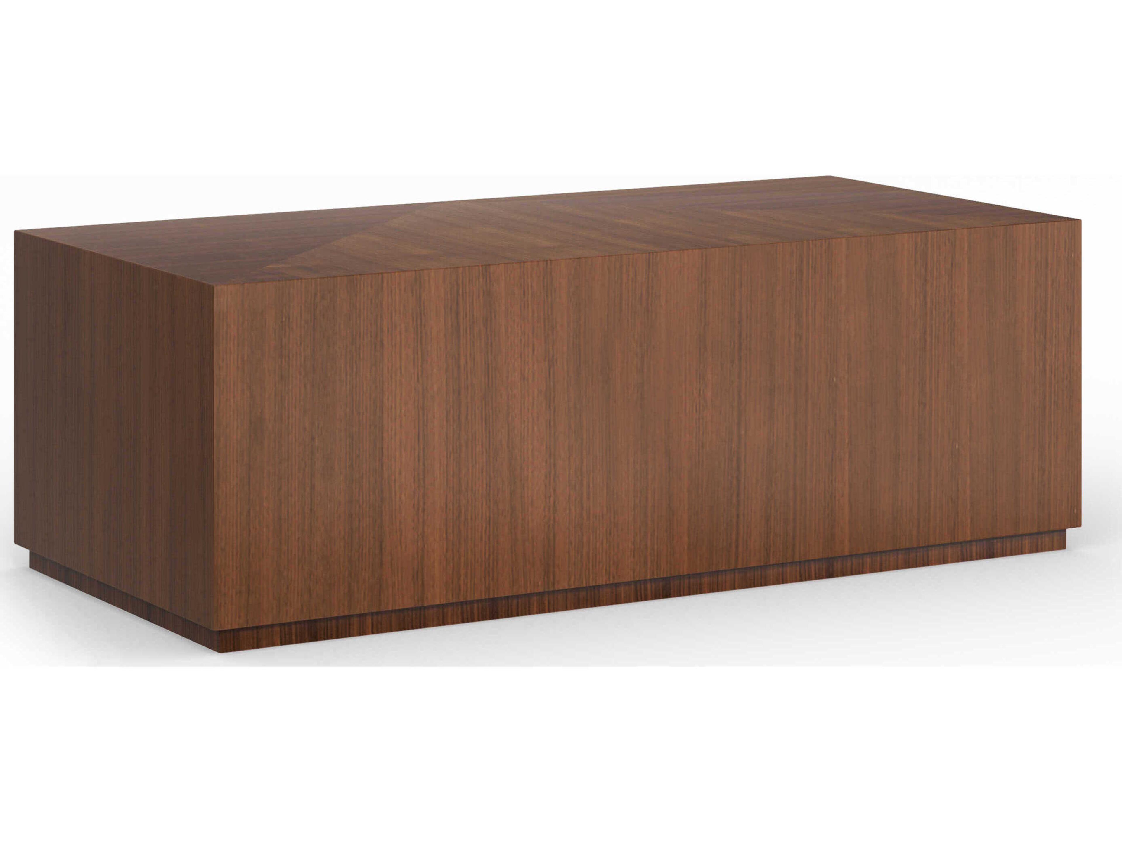 Caracole Bello Rectangular Wood Retro Walnut Coffee Table