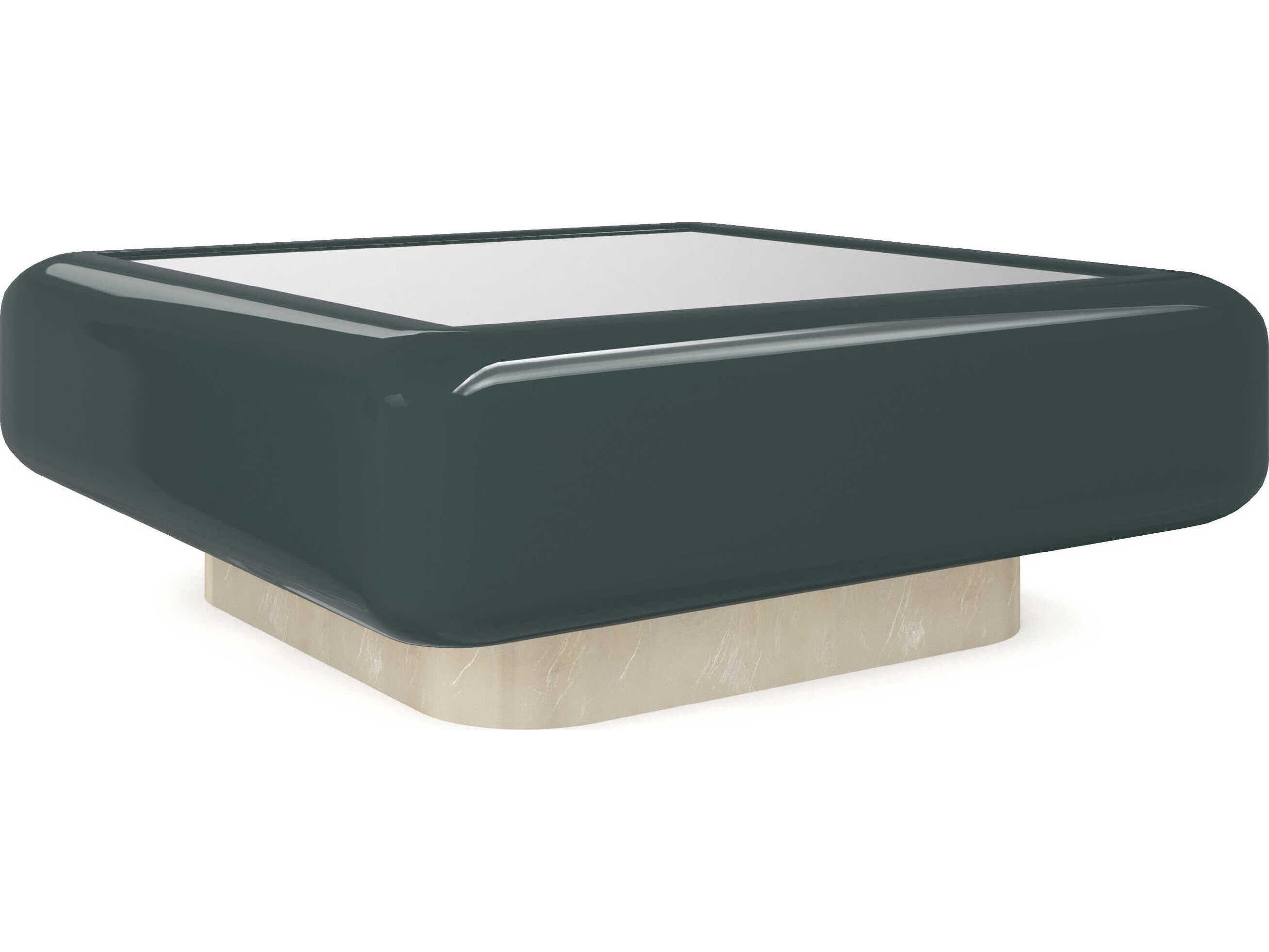 Caracole Gelee Square Mirror Apatite Gloss Coffee Table