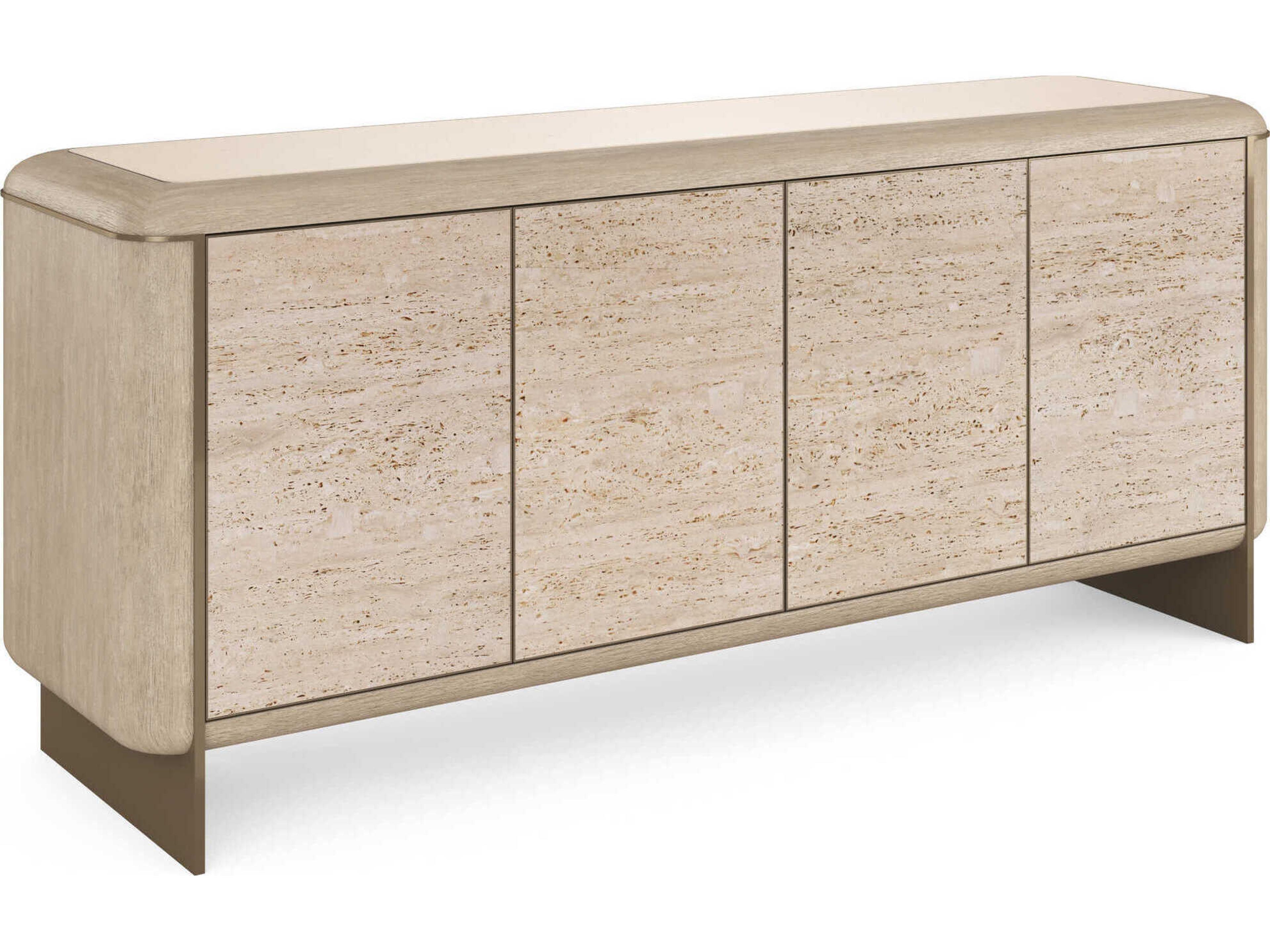 Caracole Mojave 73" Oak Wood Sun Drenched Sideboard