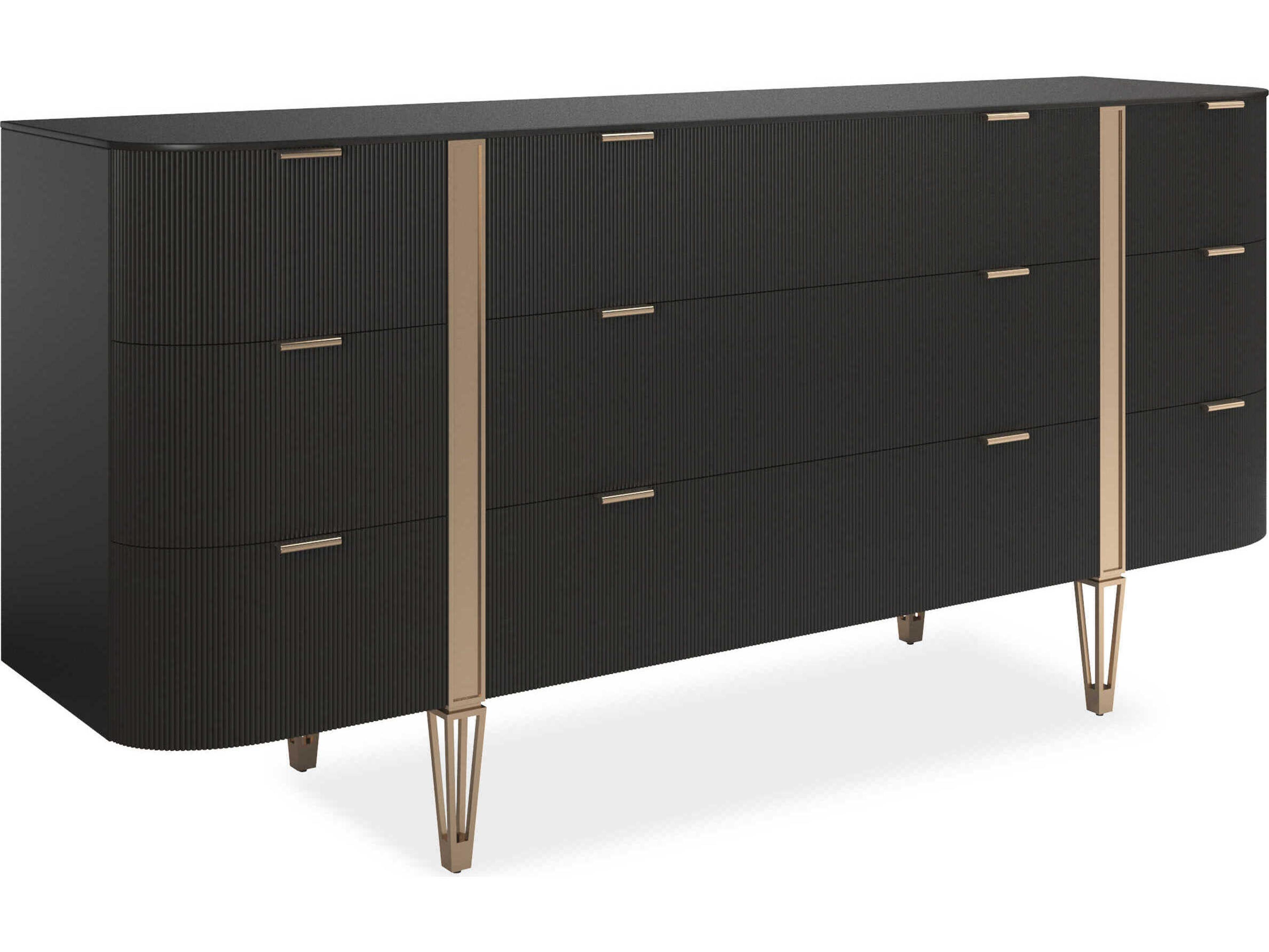 Caracole Classic Love At First Sight Black Birch Wood Dresser