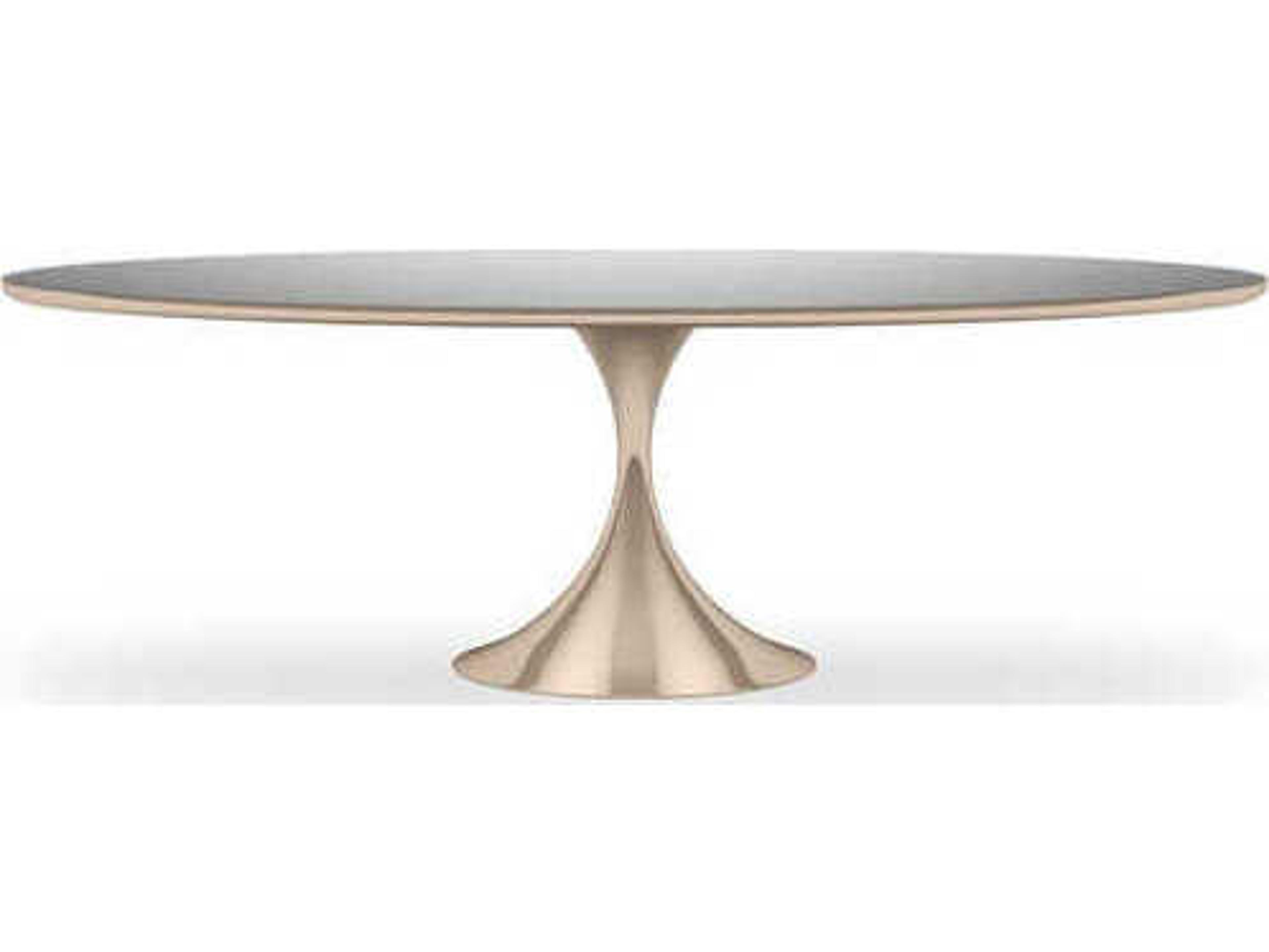 Caracole Classic Semper Oval Mirror Dining Table