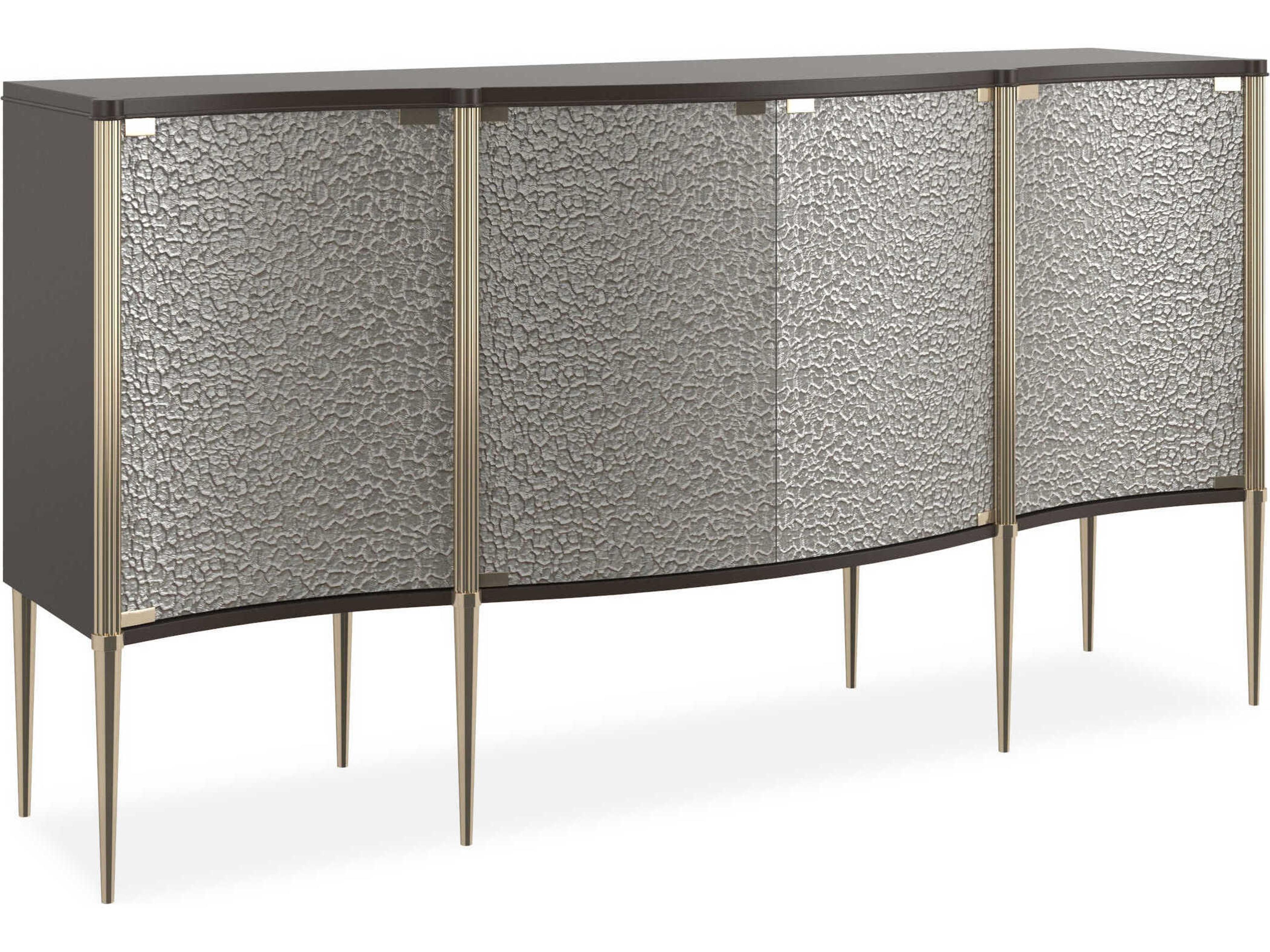 Caracole Classic A New Day 75" Birch Wood Seal Skin Sideboard