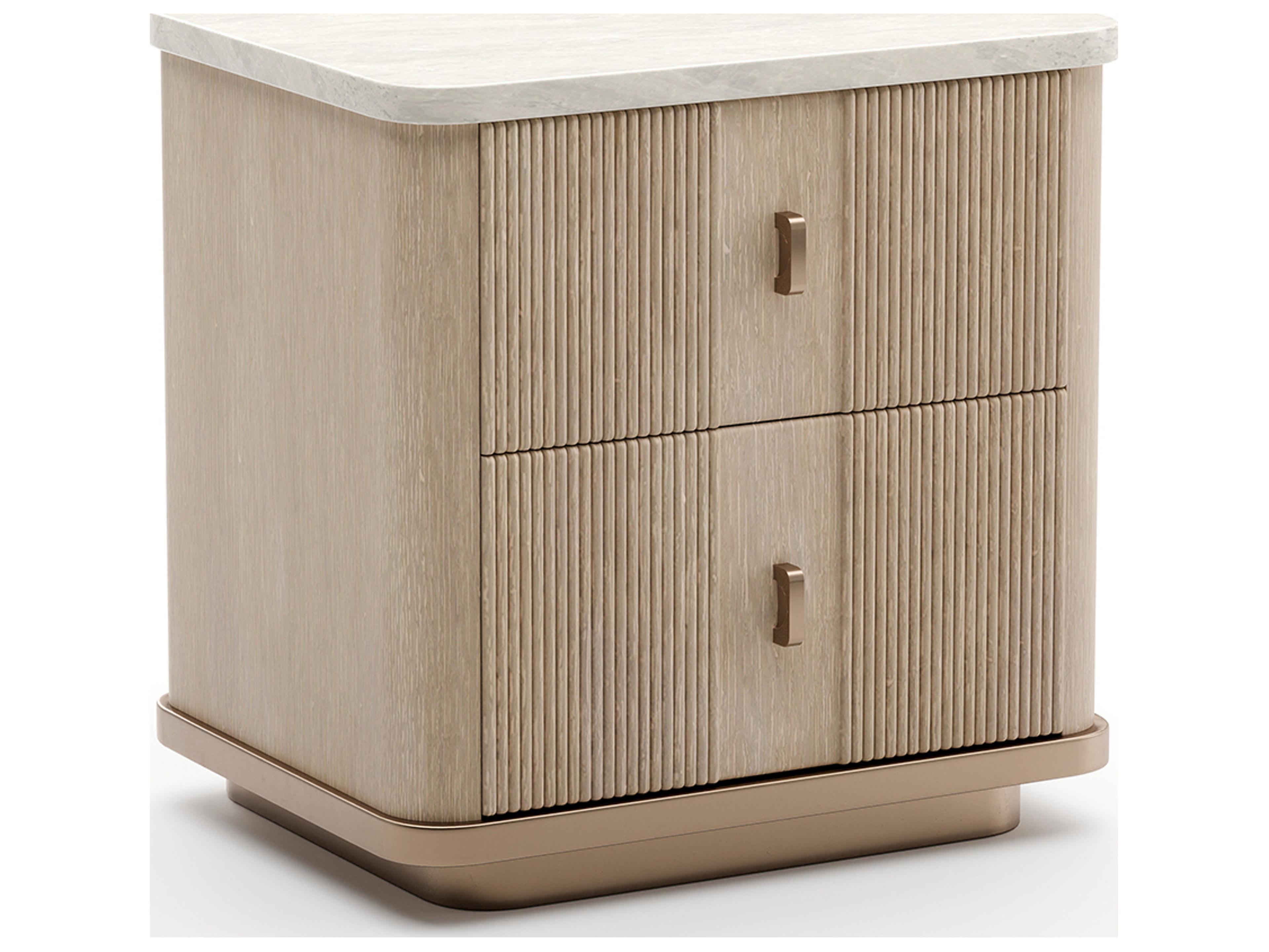 Caracole Rhythm 2-Drawers Beige Nightstand