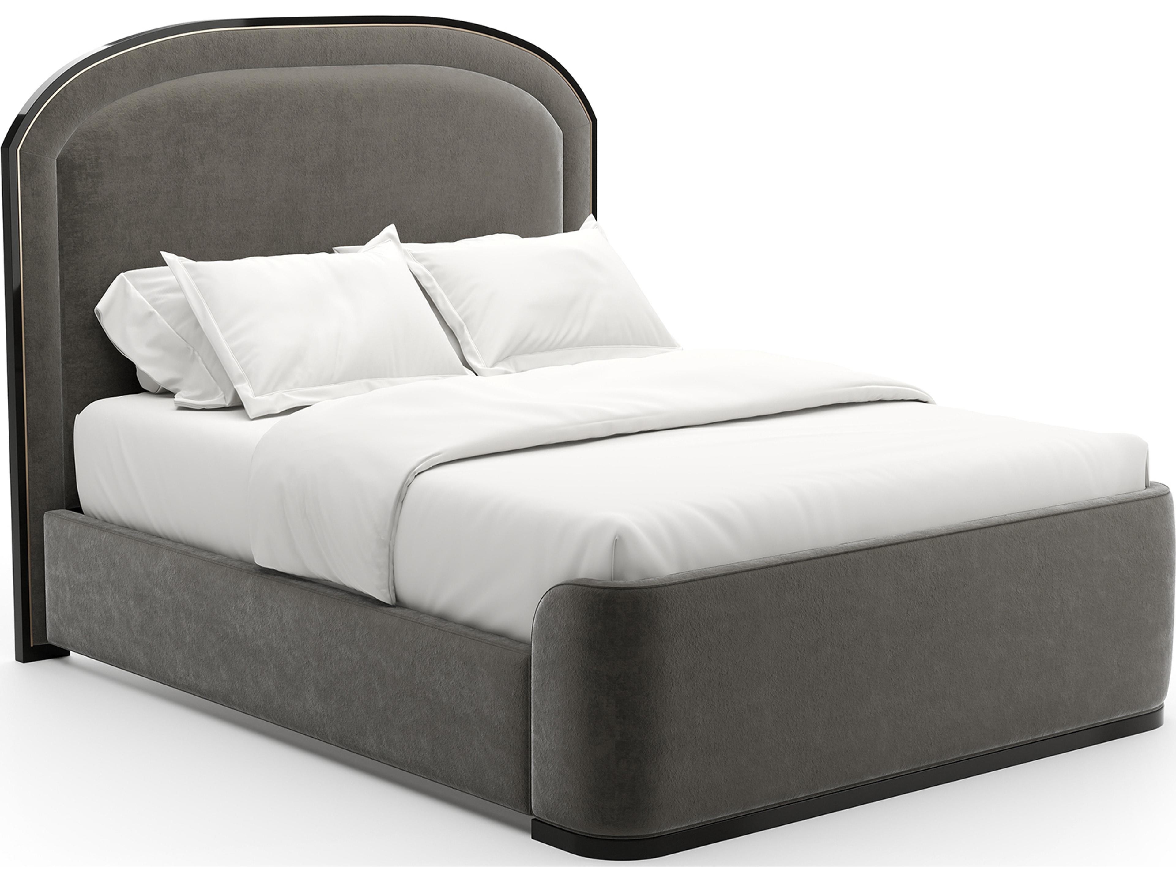 Caracole Wanderlust Gray Upholstered Queen Platform Bed