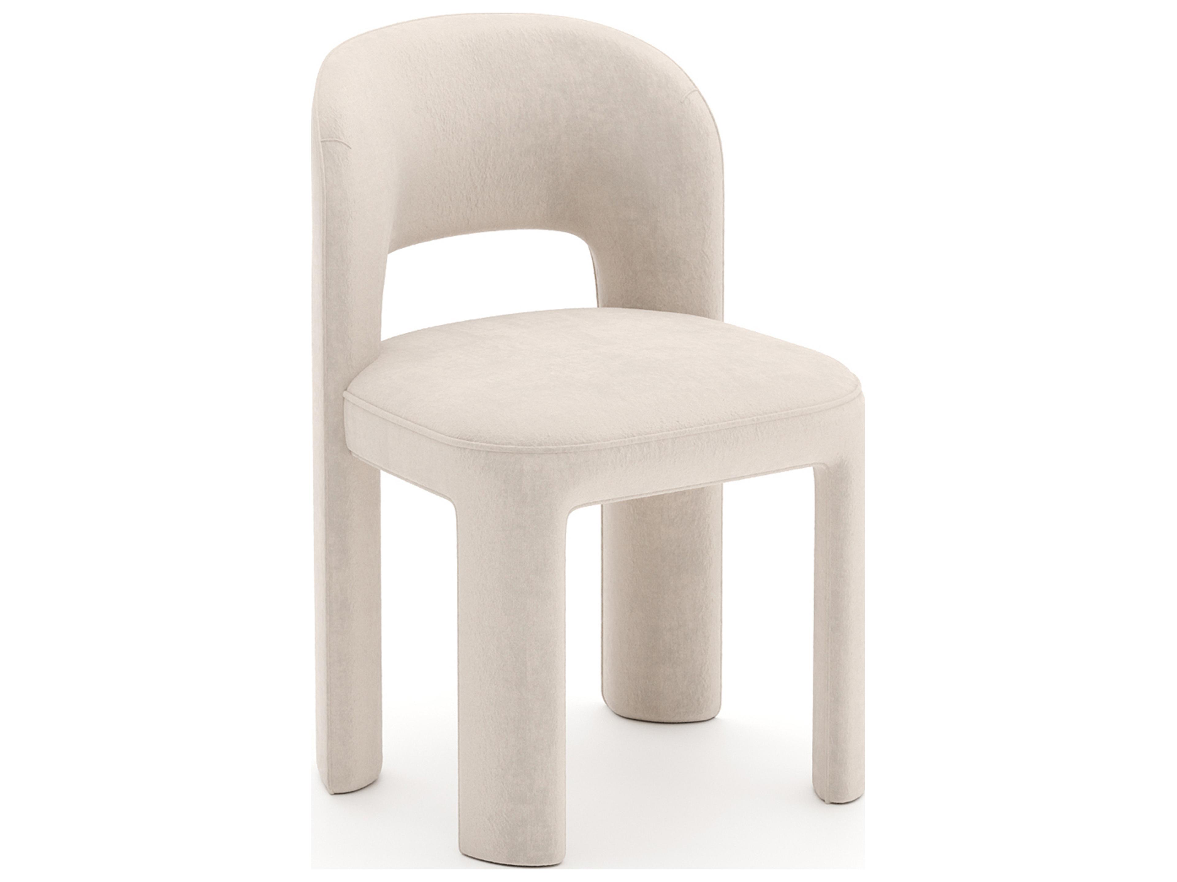 Caracole Overlap Beige Upholstered Armless Dining Chair