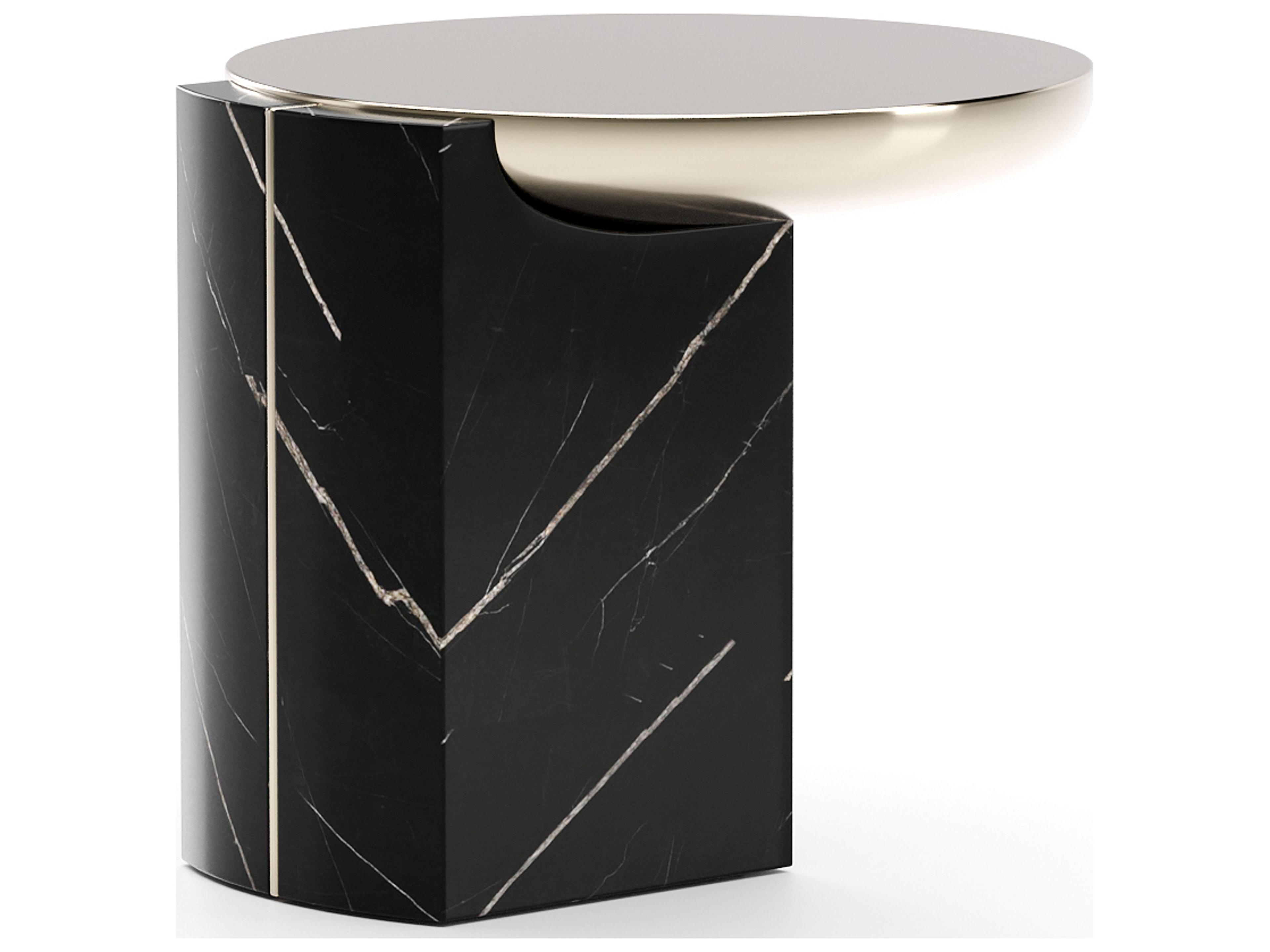 Caracole Overlap Round Metal End Table