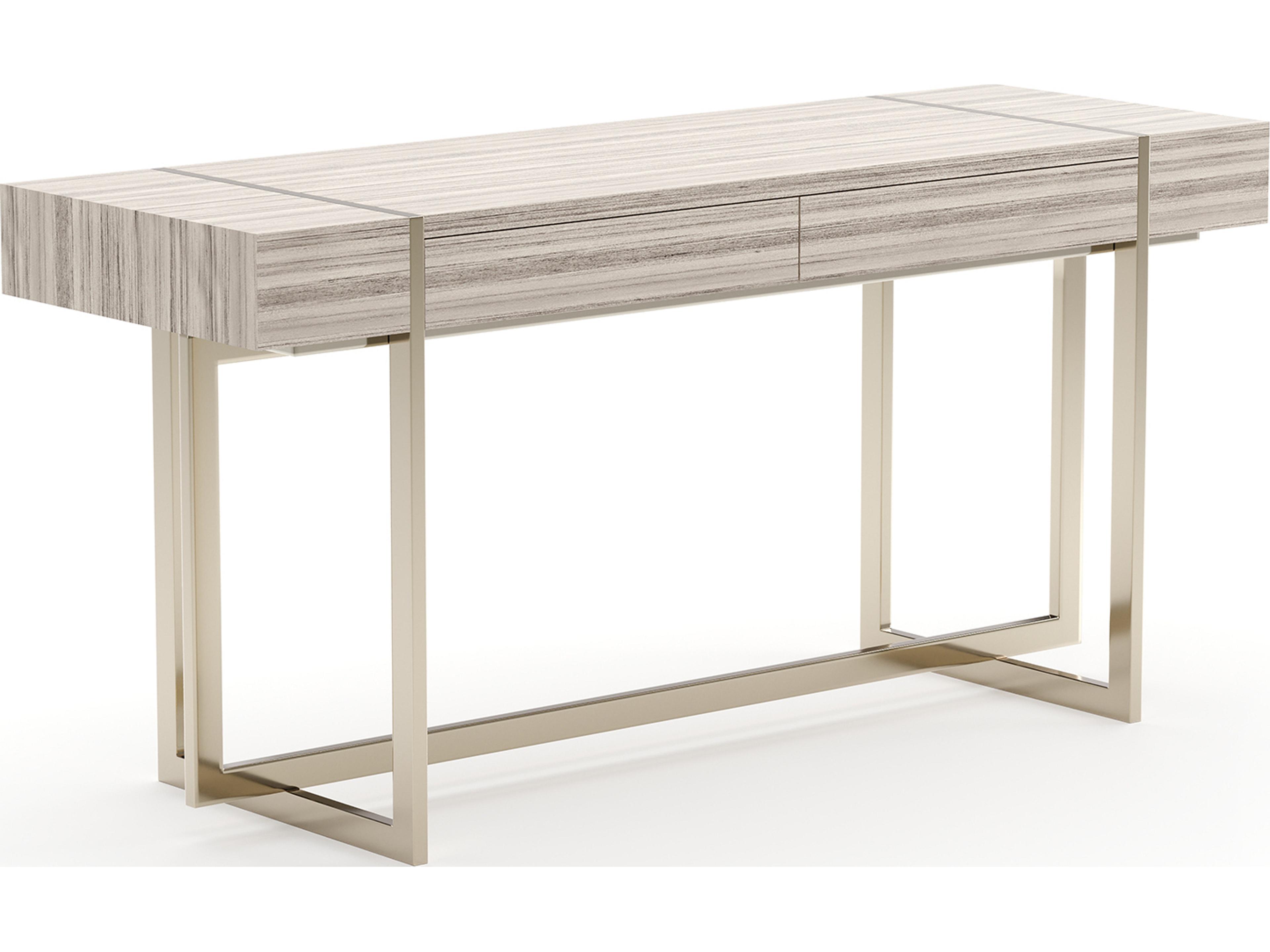 Caracole Wish You Were Here Rectangular Stone Console Table