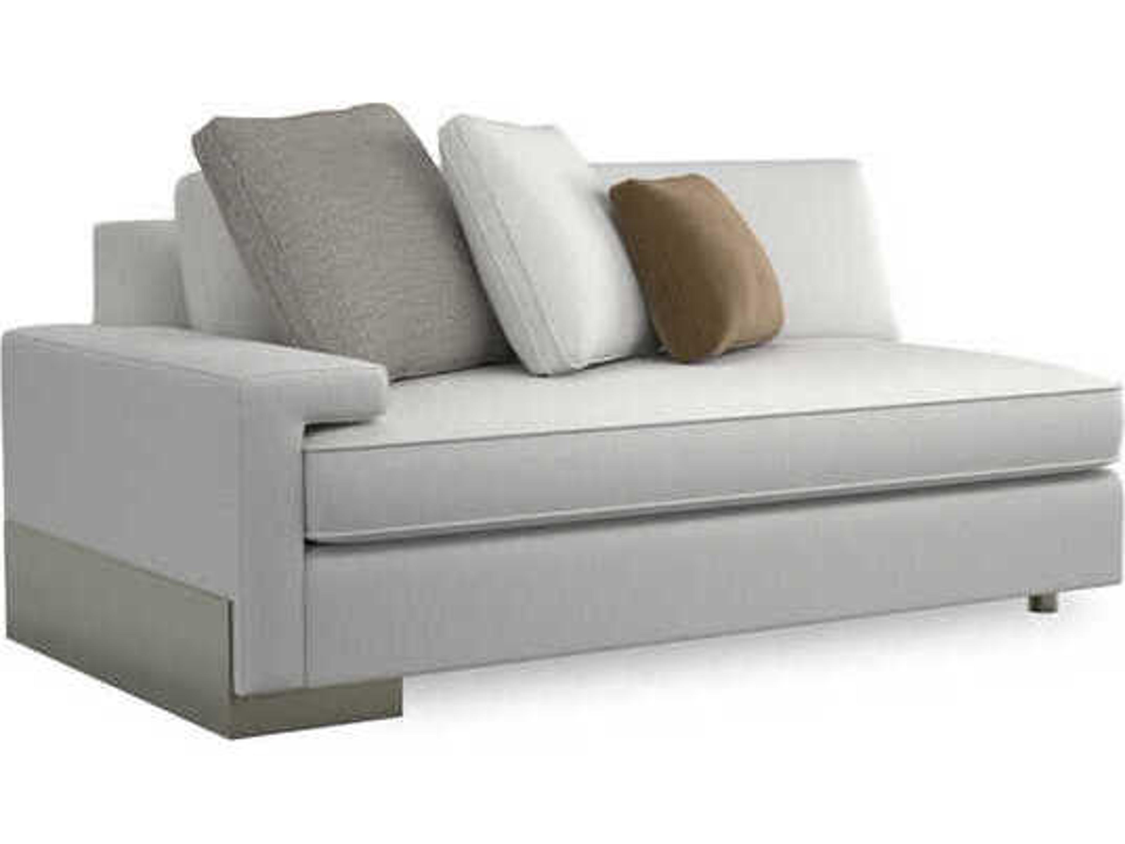 Caracole Upholstery I'M Shelf Pyrite Gray Upholstered Chaise