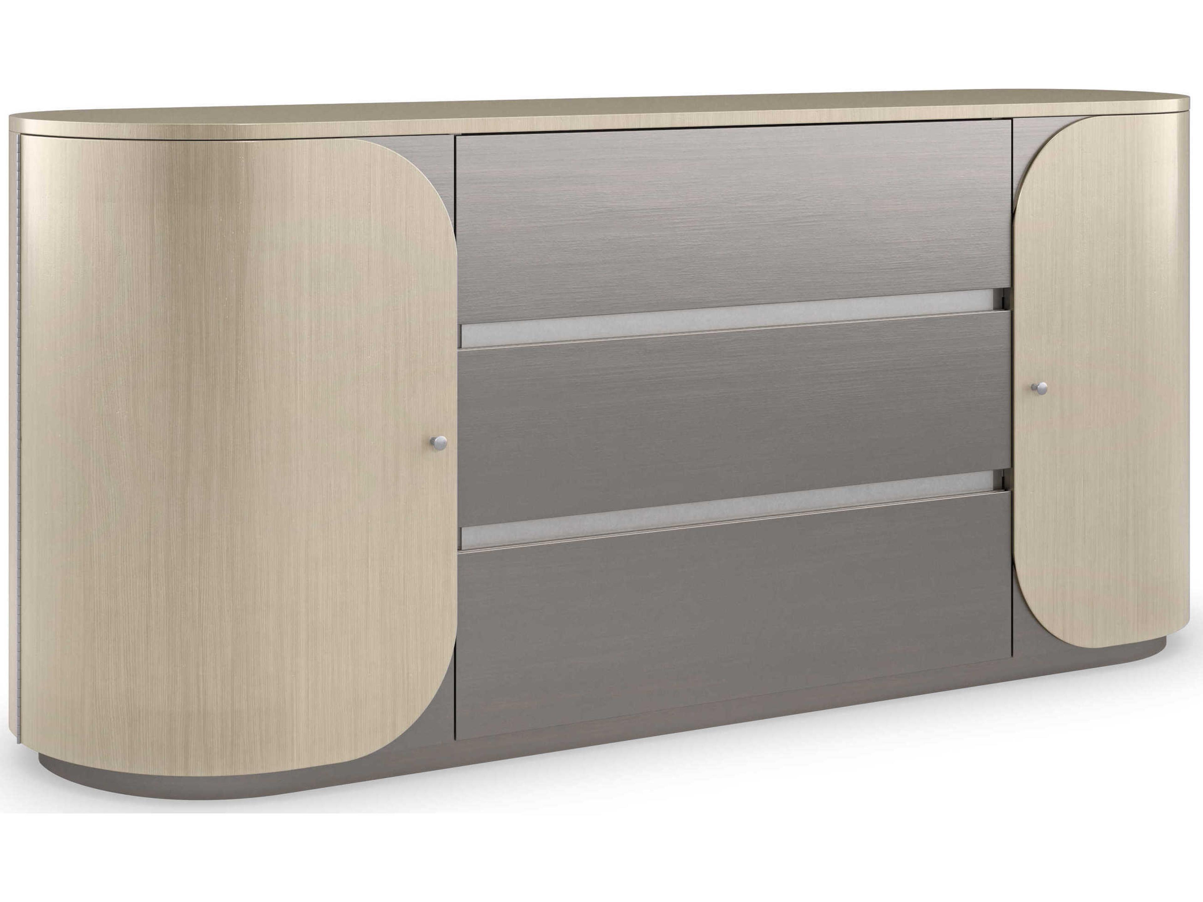 Caracole La ModaDa Vita Duo 3-Drawers Gray Birch Wood Dresser