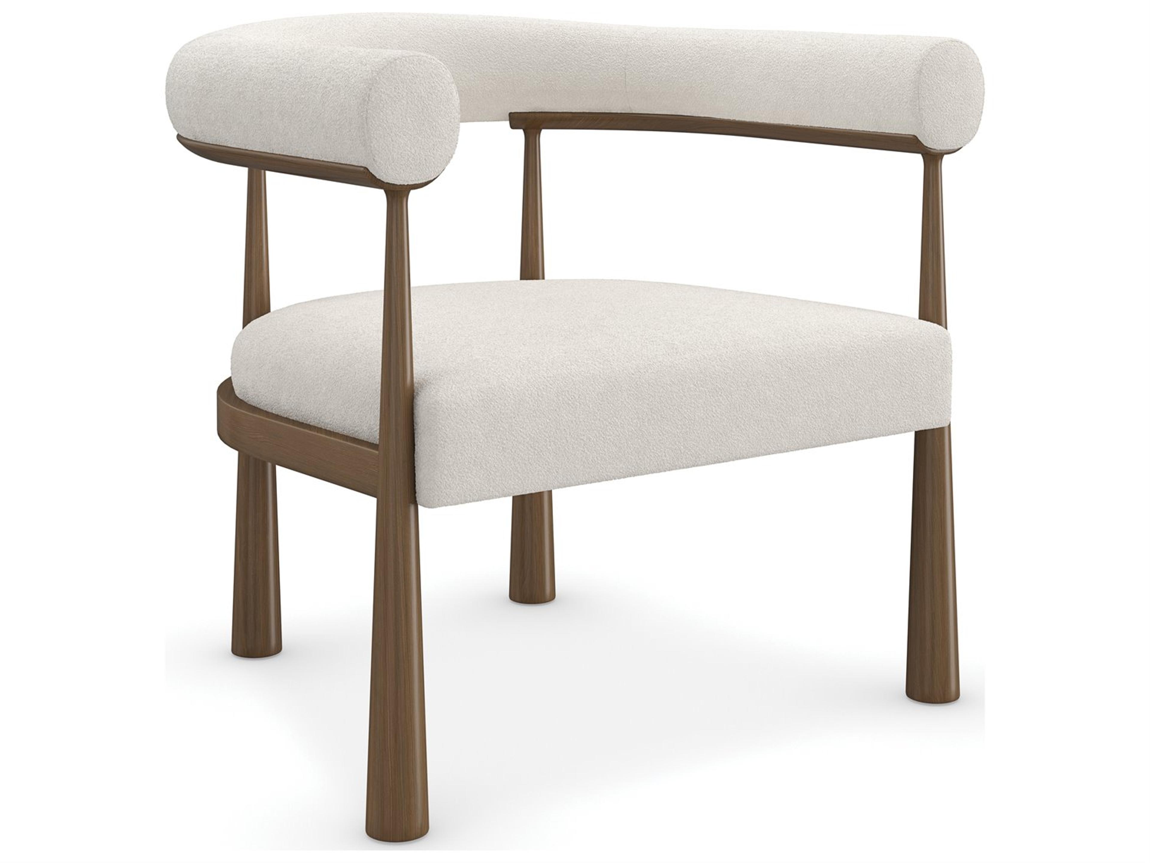 Caracole Modern Resort Bali White Fabric Accent Chair