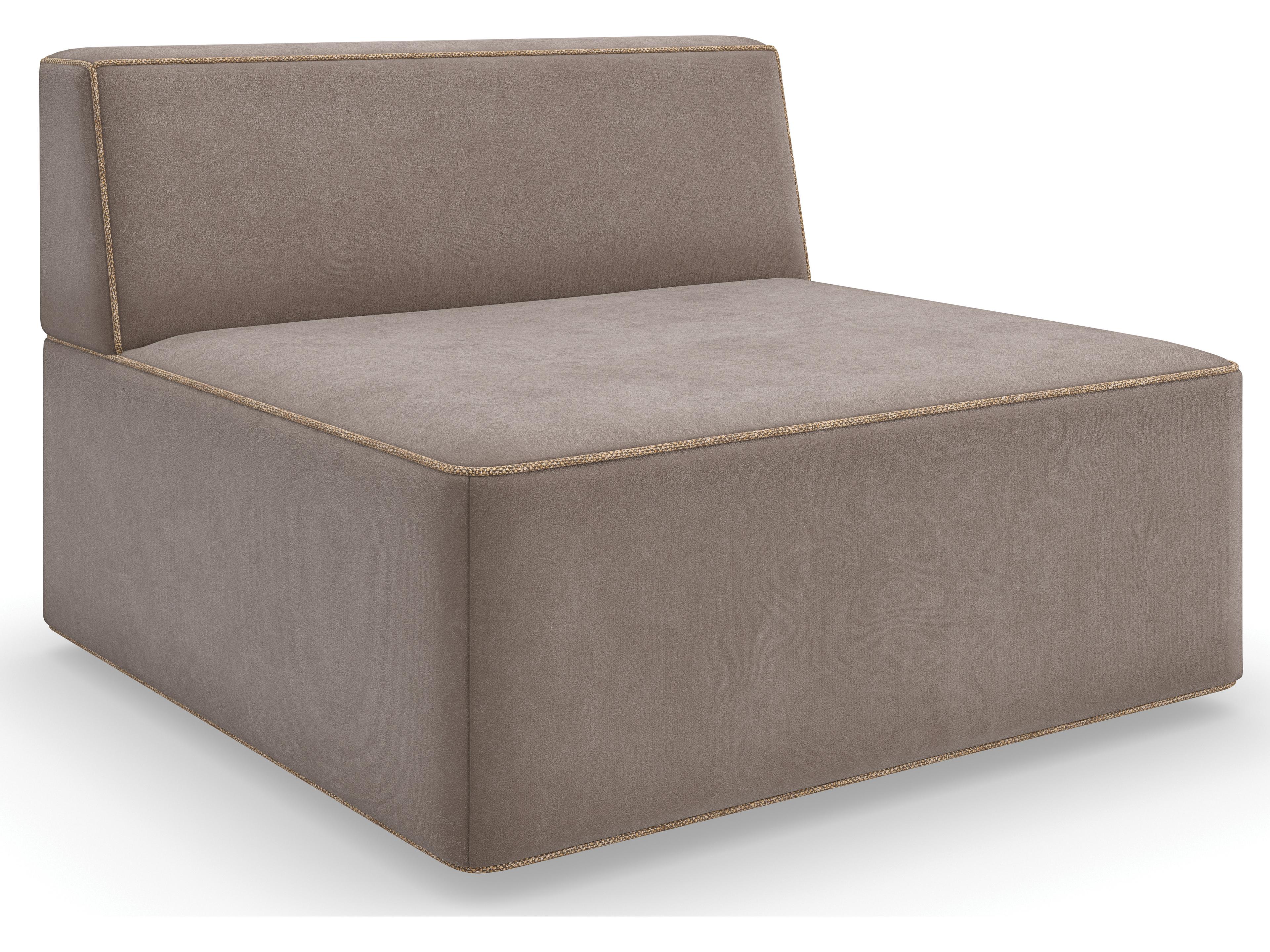 Caracole Modern Resort Marbella Bronze Fabric Armless Chair