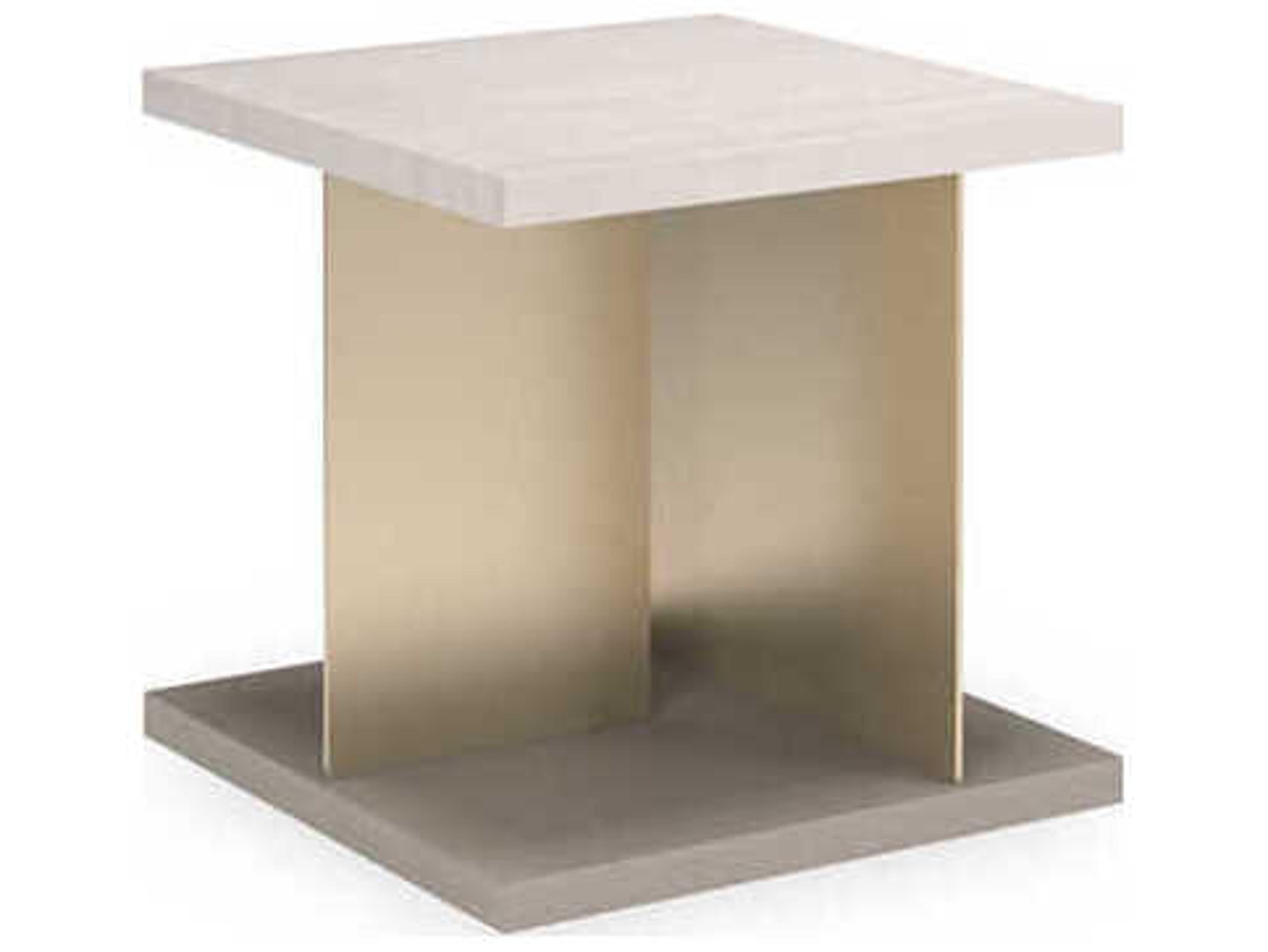 Caracole Modern Resort Cape Verde Square Marble End Table