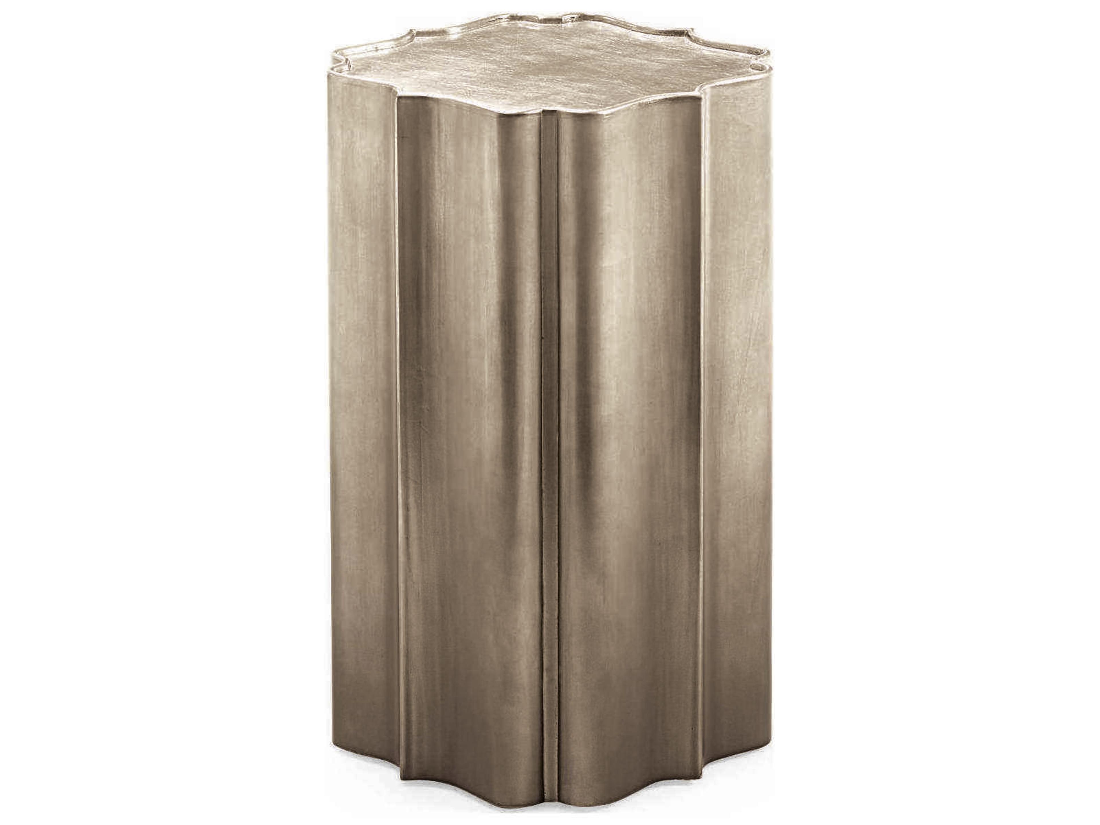 Caracole Classic Gold is Up Leaf Ombre Martini Round End Table