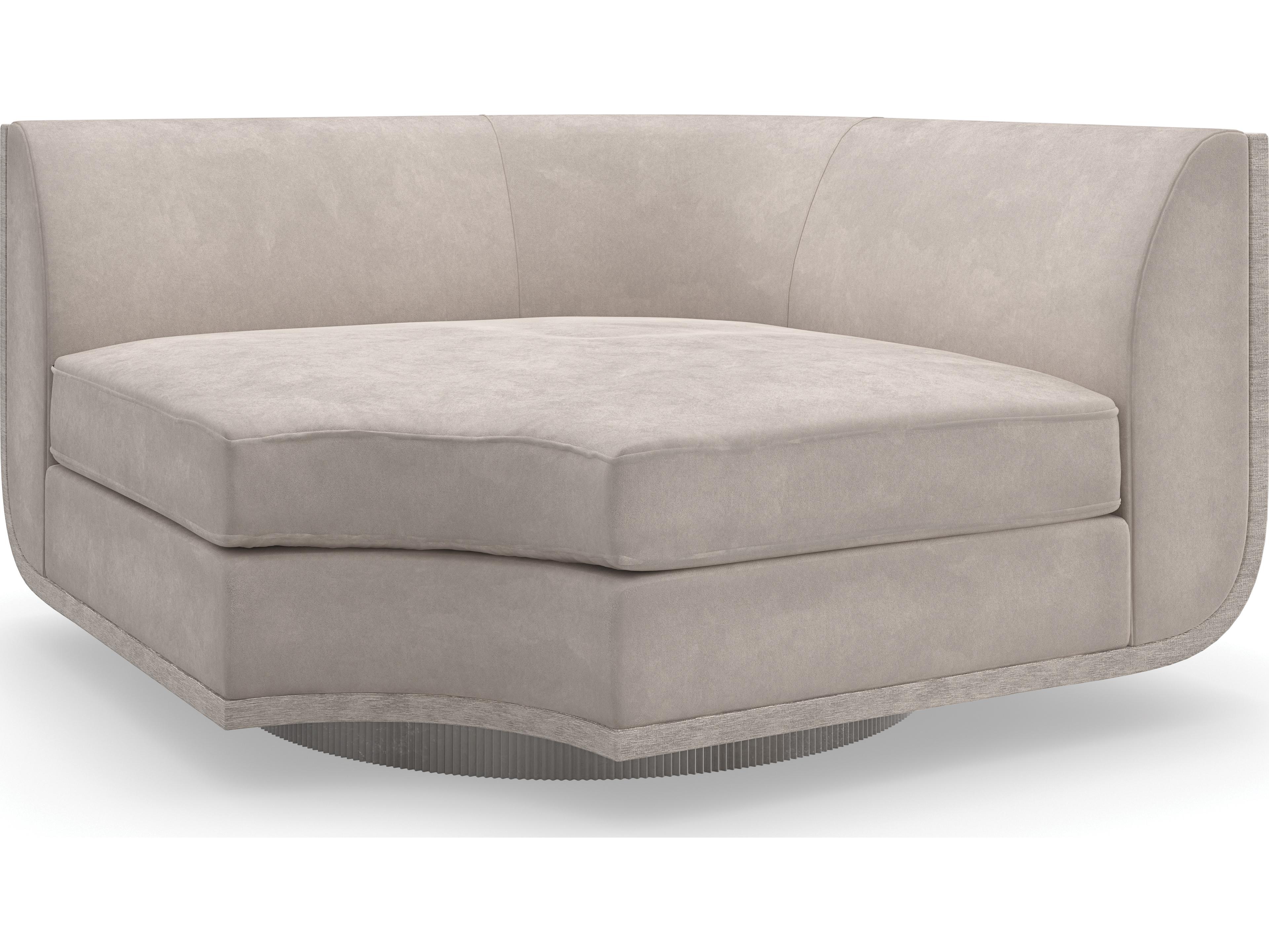 Caracole Upholstery Clipper Wide Gray Upholstered Corner Chair