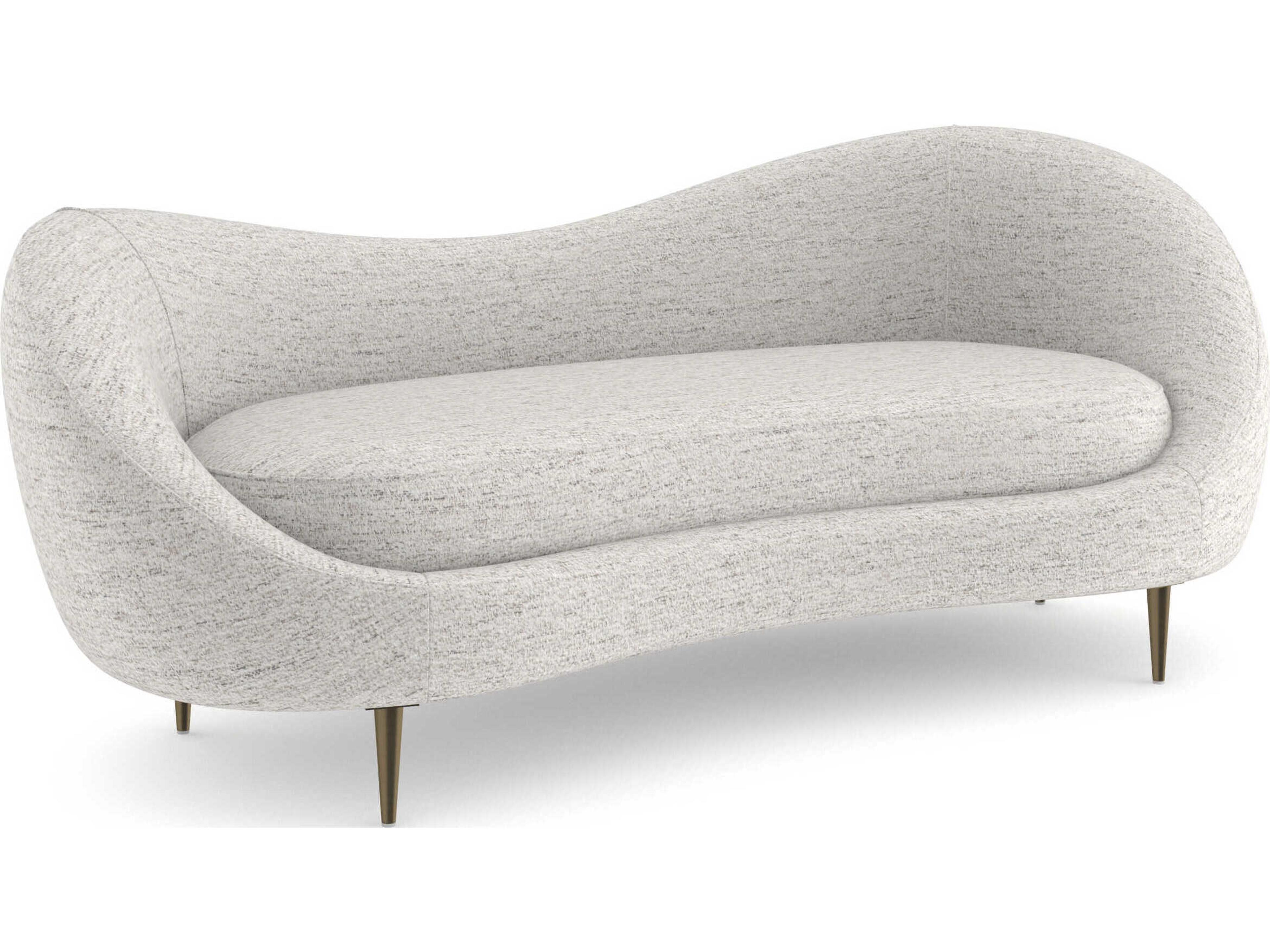 Caracole 83 Piano Black Gray Upholstered Sofa