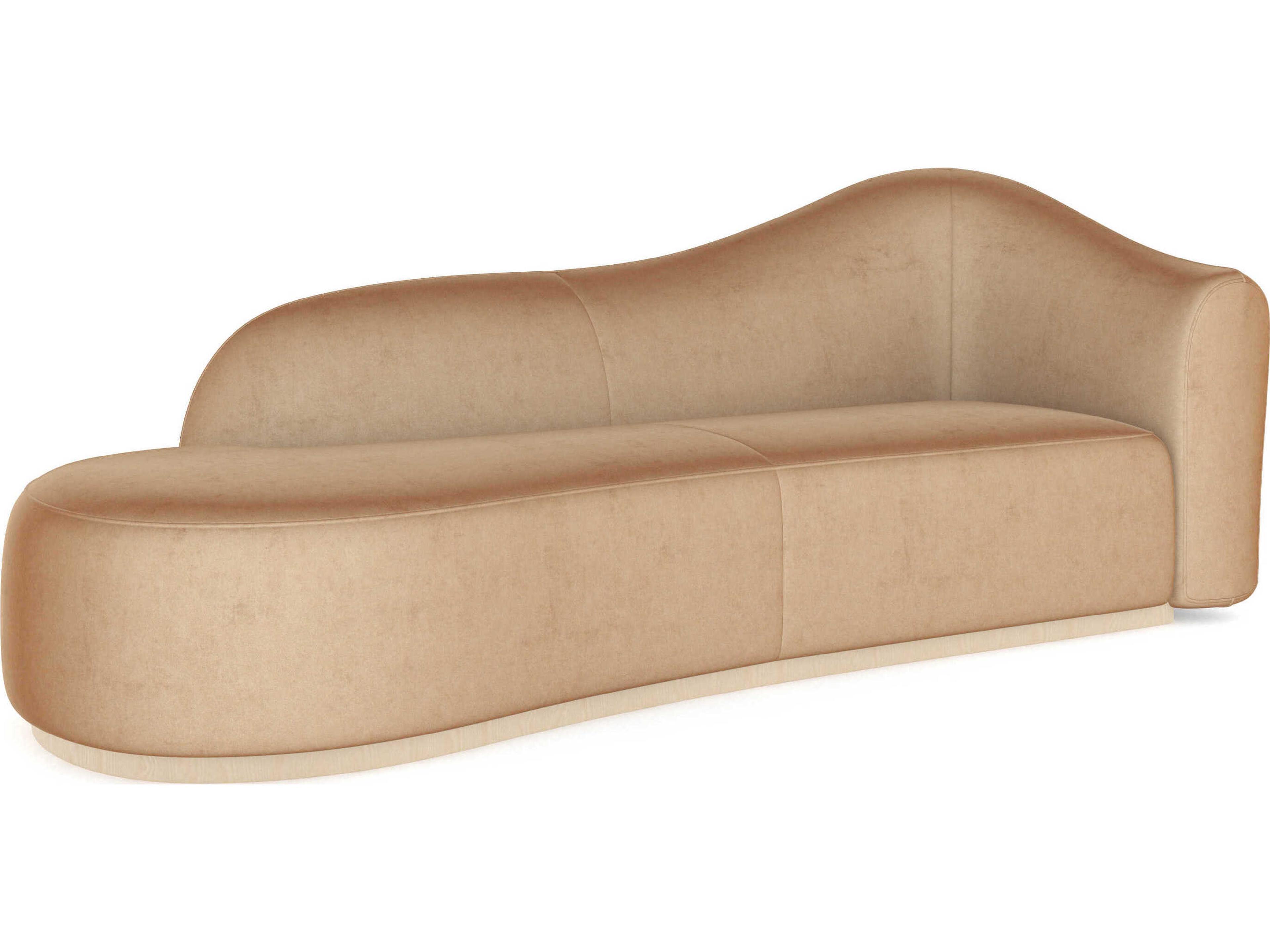 Caracole Kalahari Sparkling Argent Beige Upholstered Chaise