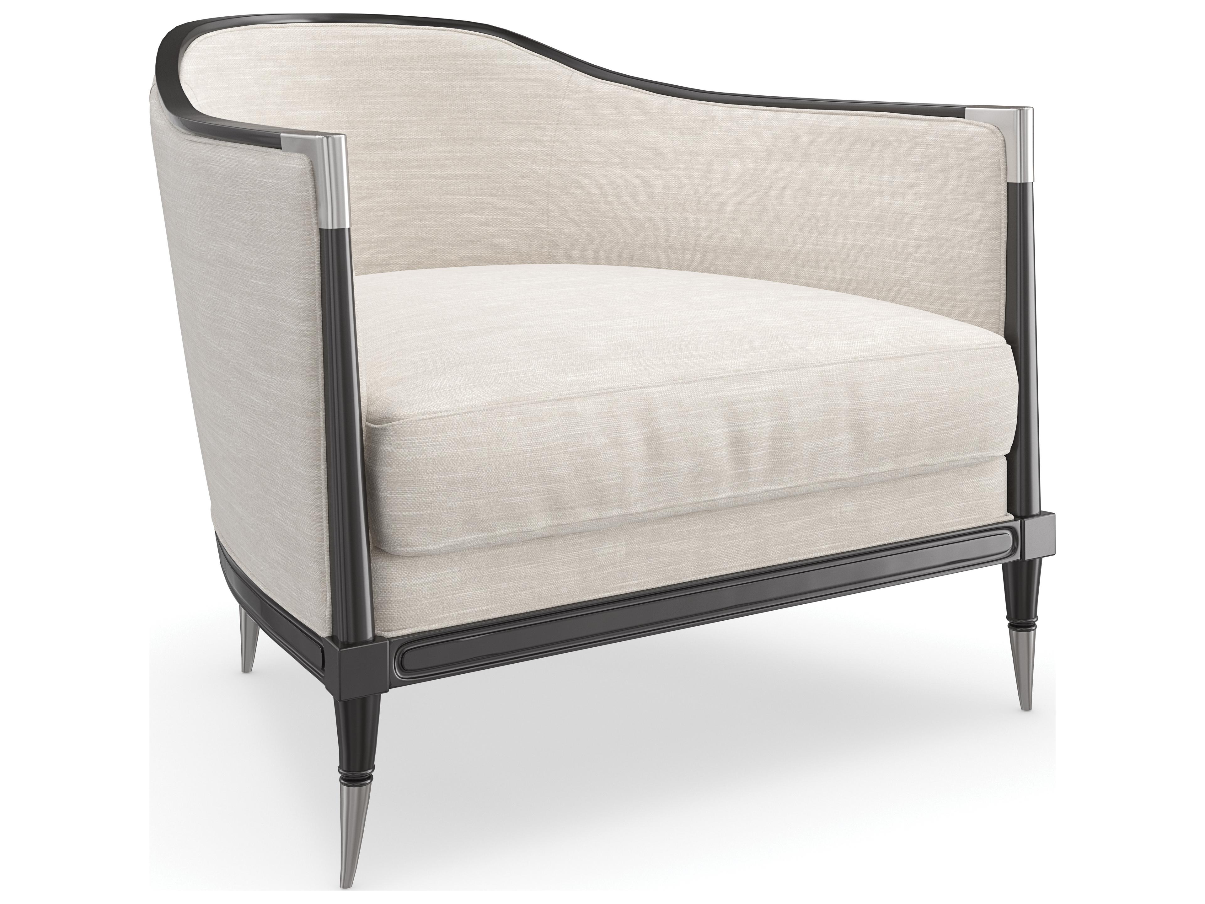 Caracole Upholstery Splash Cream Fabric Accent Chair