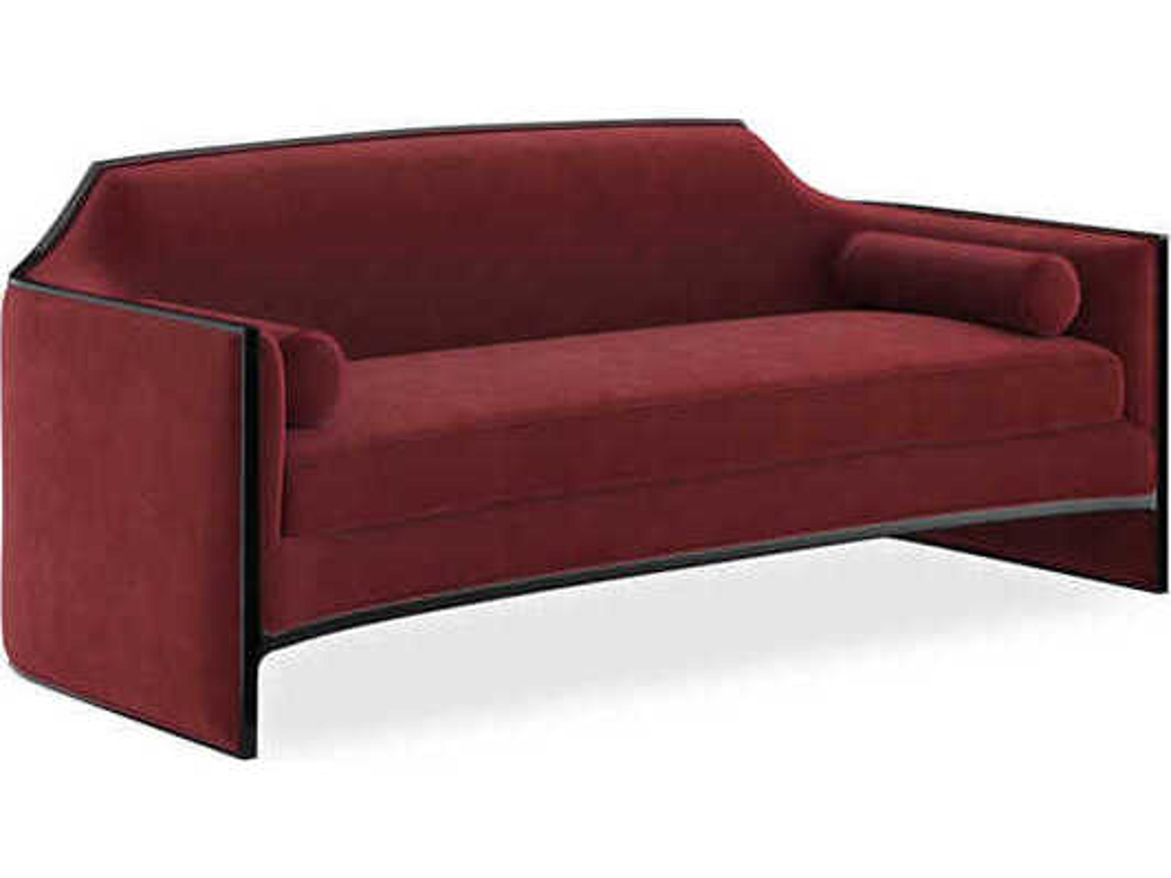 Caracole Upholstery The Cats Meow Almost Black Burgundy Upholstered Sofa