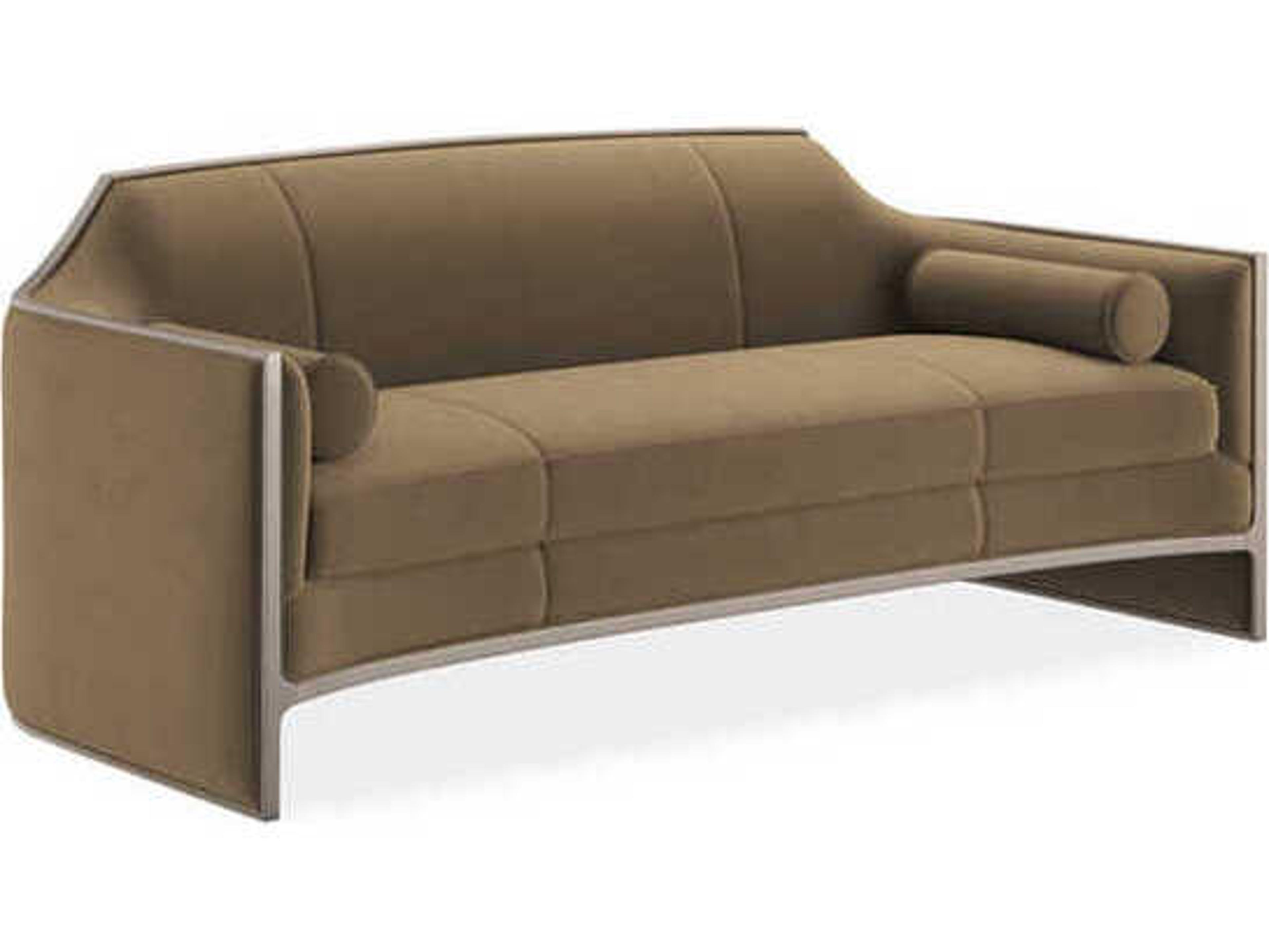 Upholstery The Cats Meow Soft Silver Paint Brown Upholstered Sofa