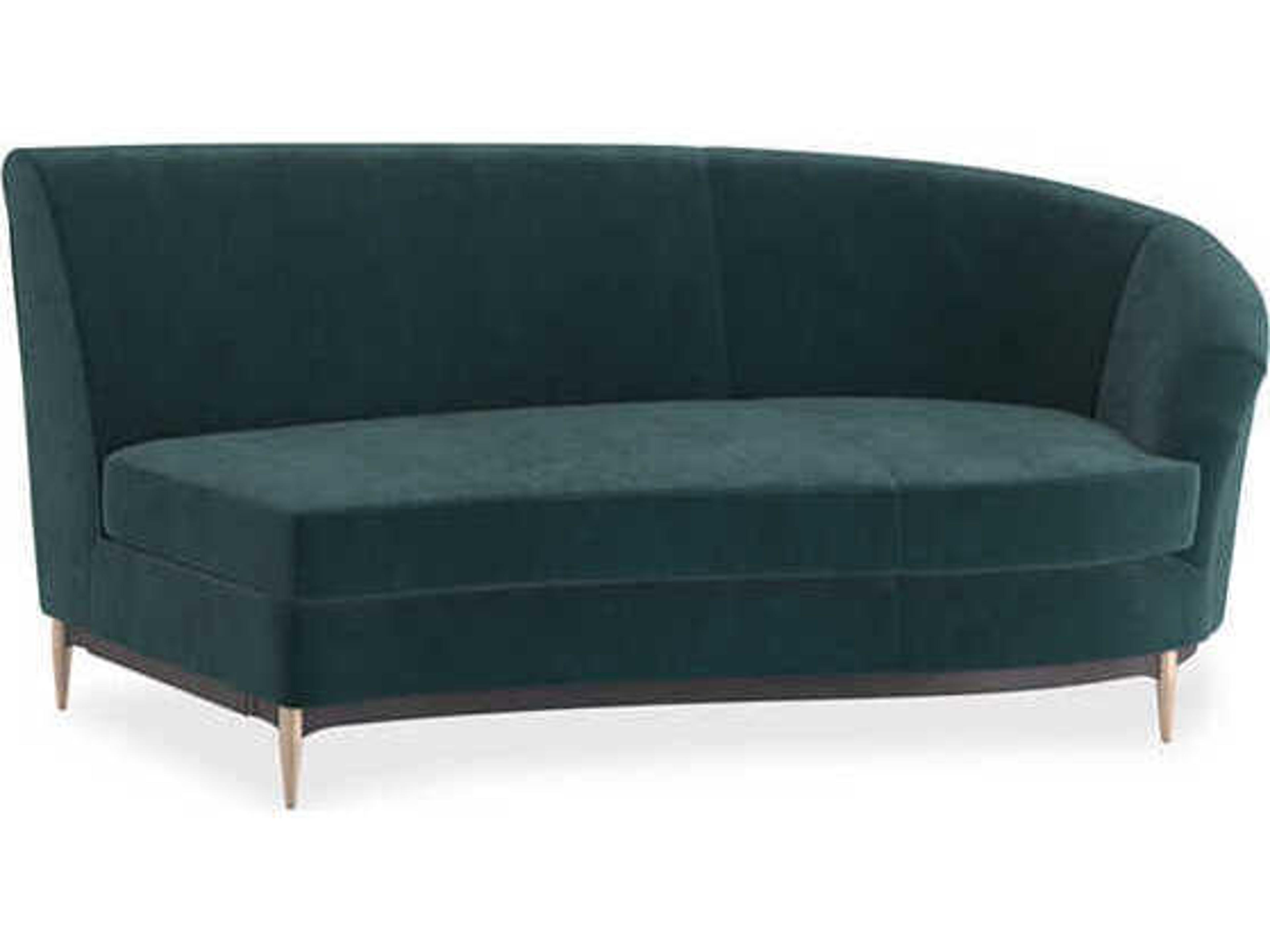 Upholstery Threes Company Green Upholstered Chaise