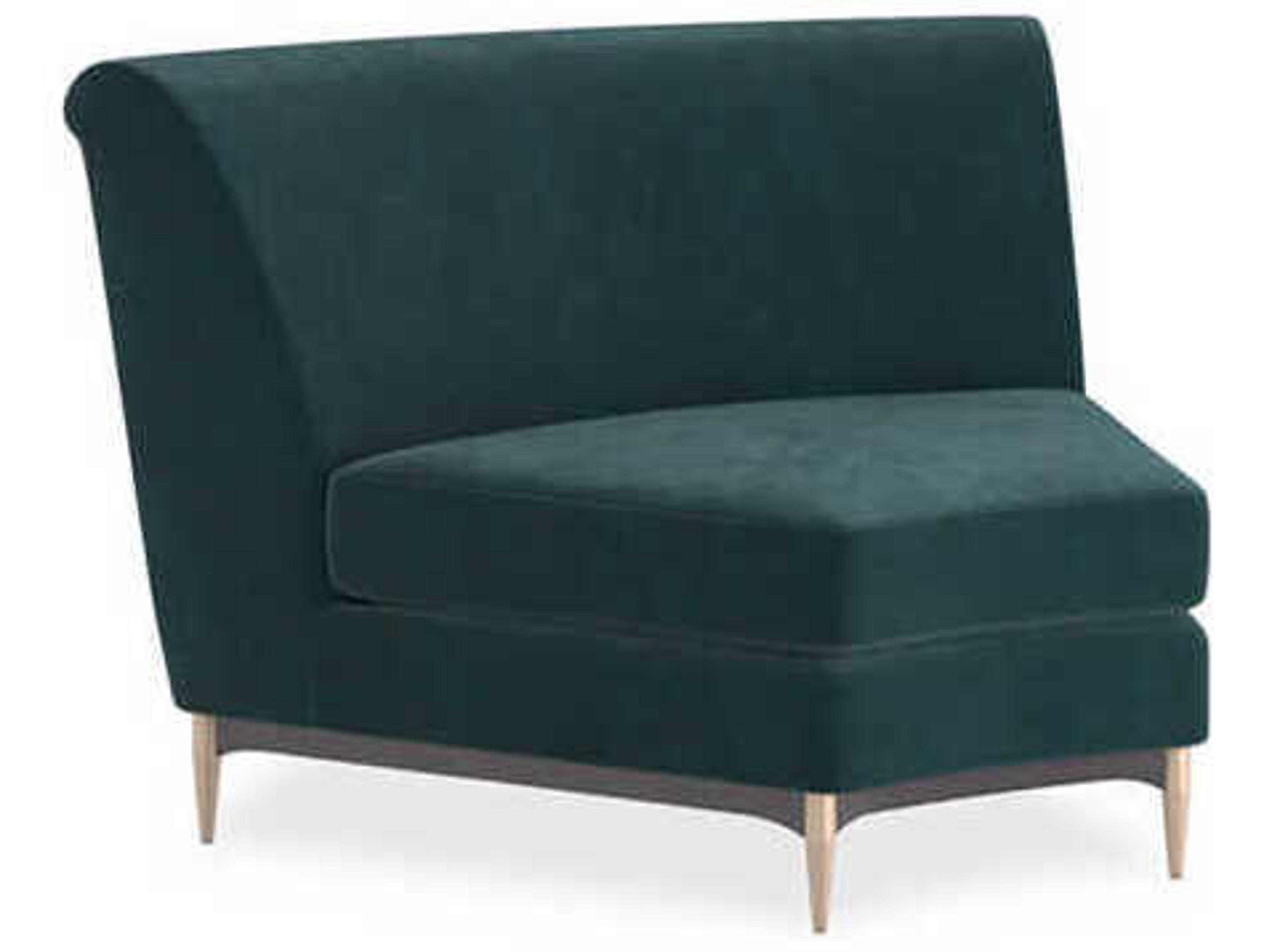 Upholstery Threes Company Green Fabric Wedge Chair