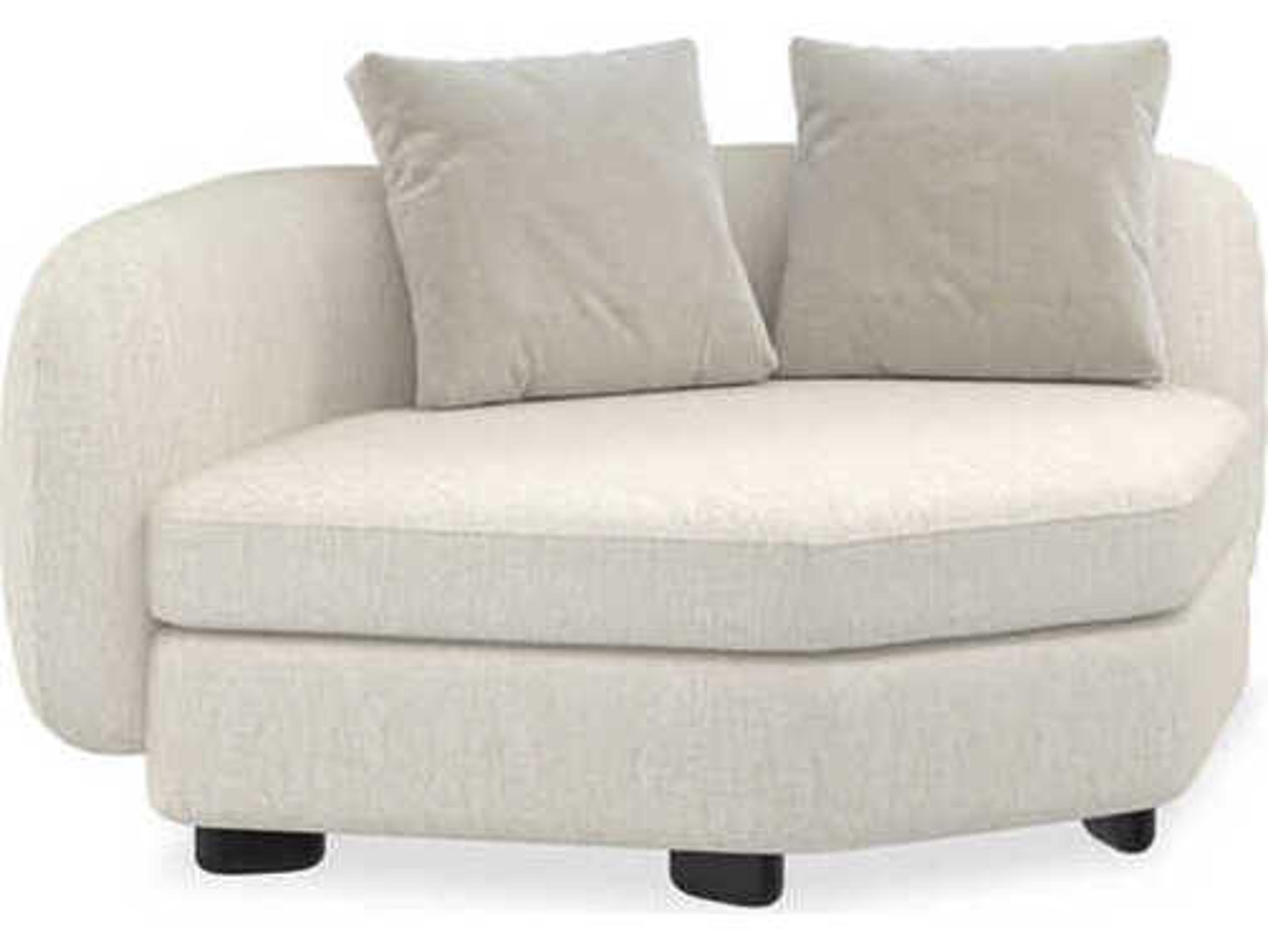 Upholstery Lumi White Fabric Wedge Chair