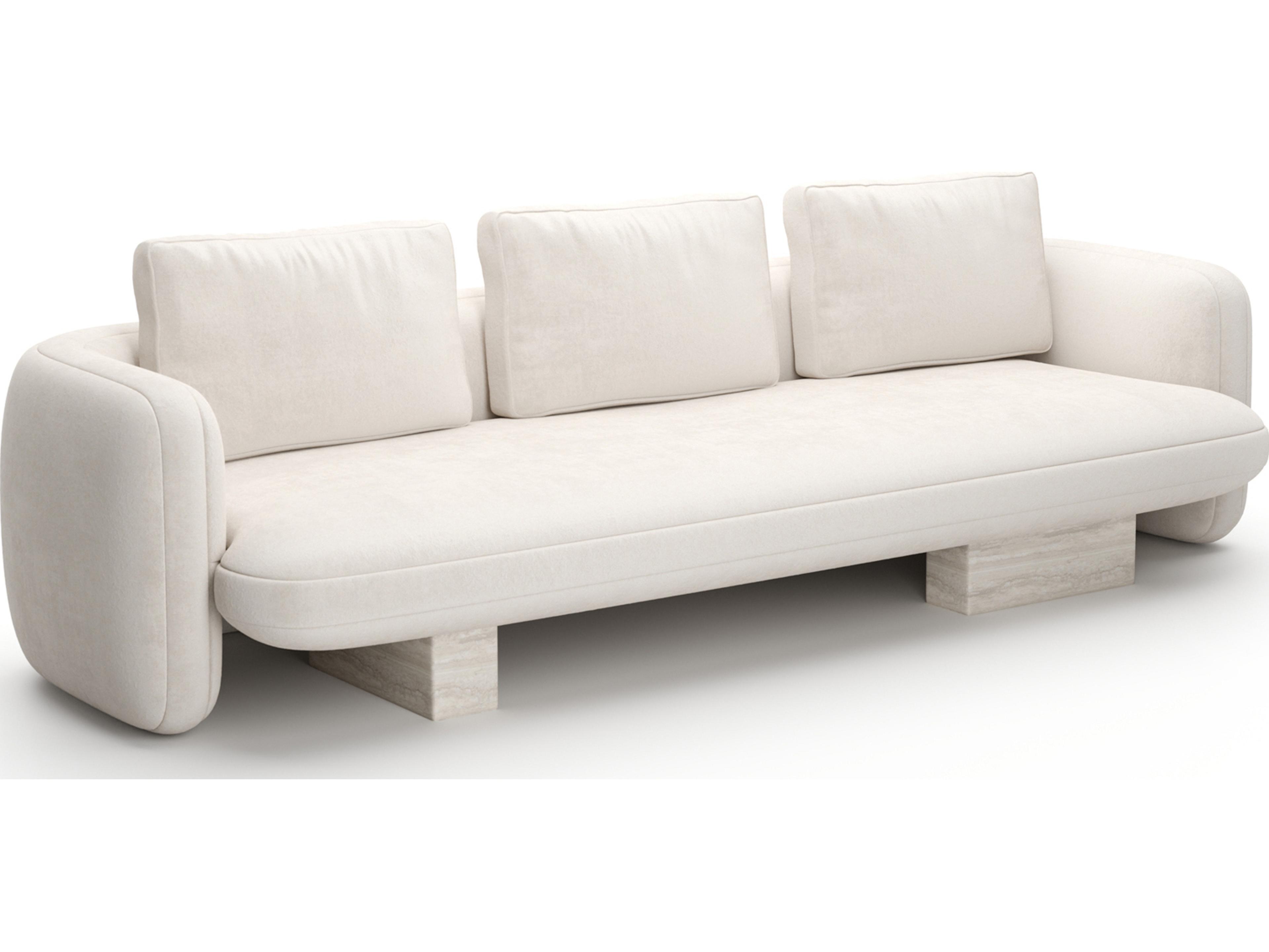 Caracole Overlap White Upholstered Sofa
