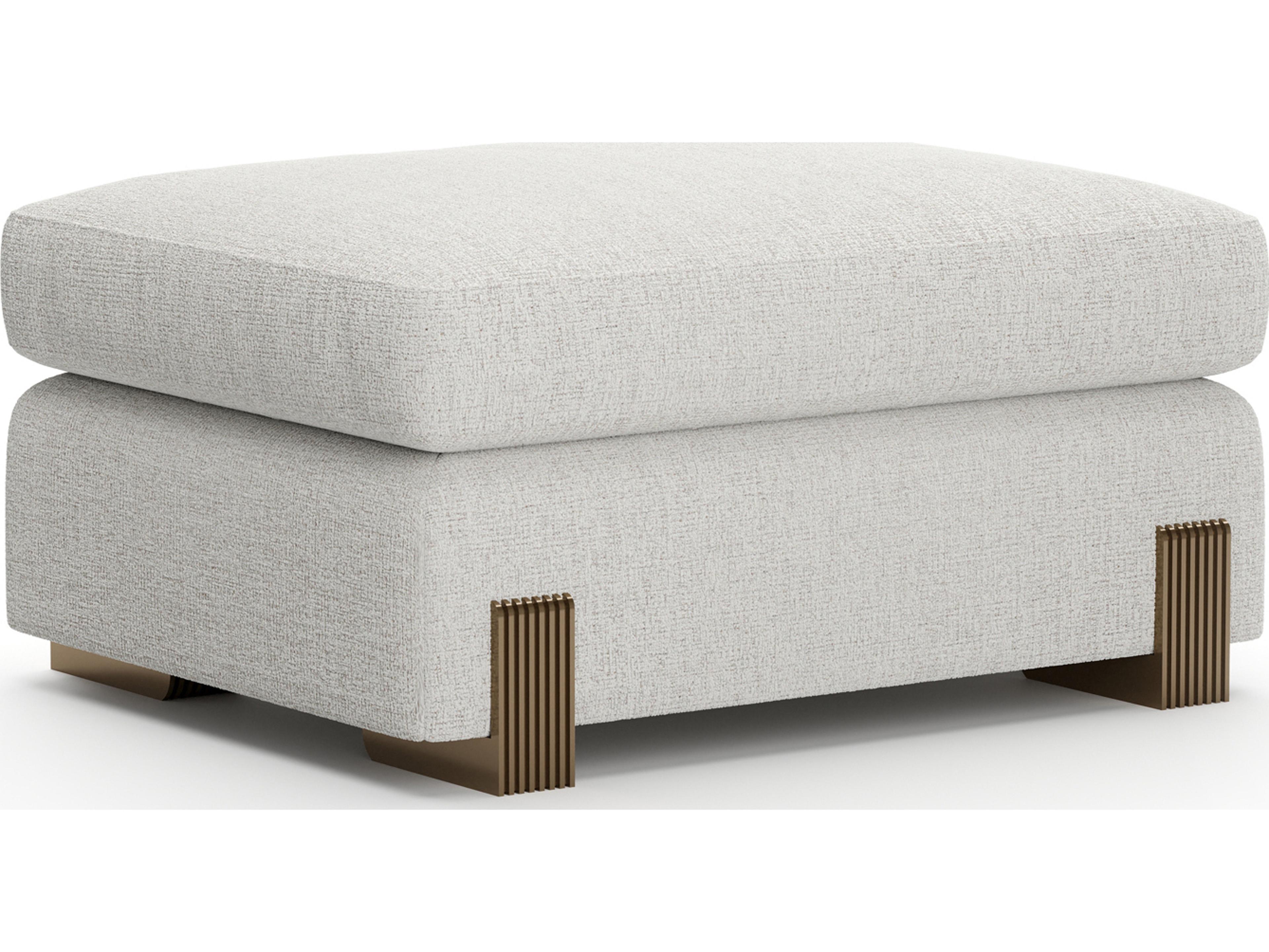 Caracole Counter Balance Gray Upholstered Ottoman