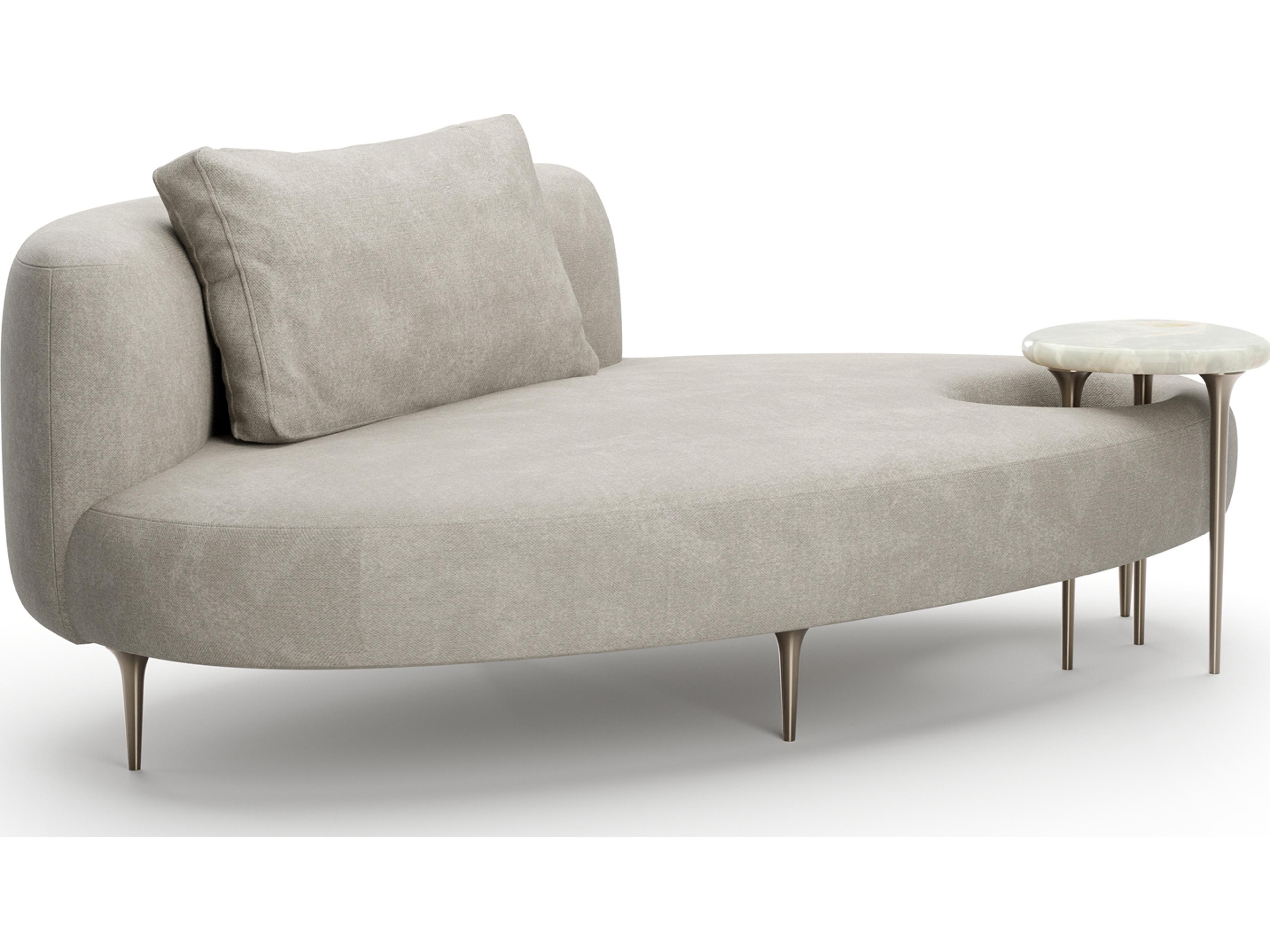 Caracole Echo Champagne Upholstered Chaise