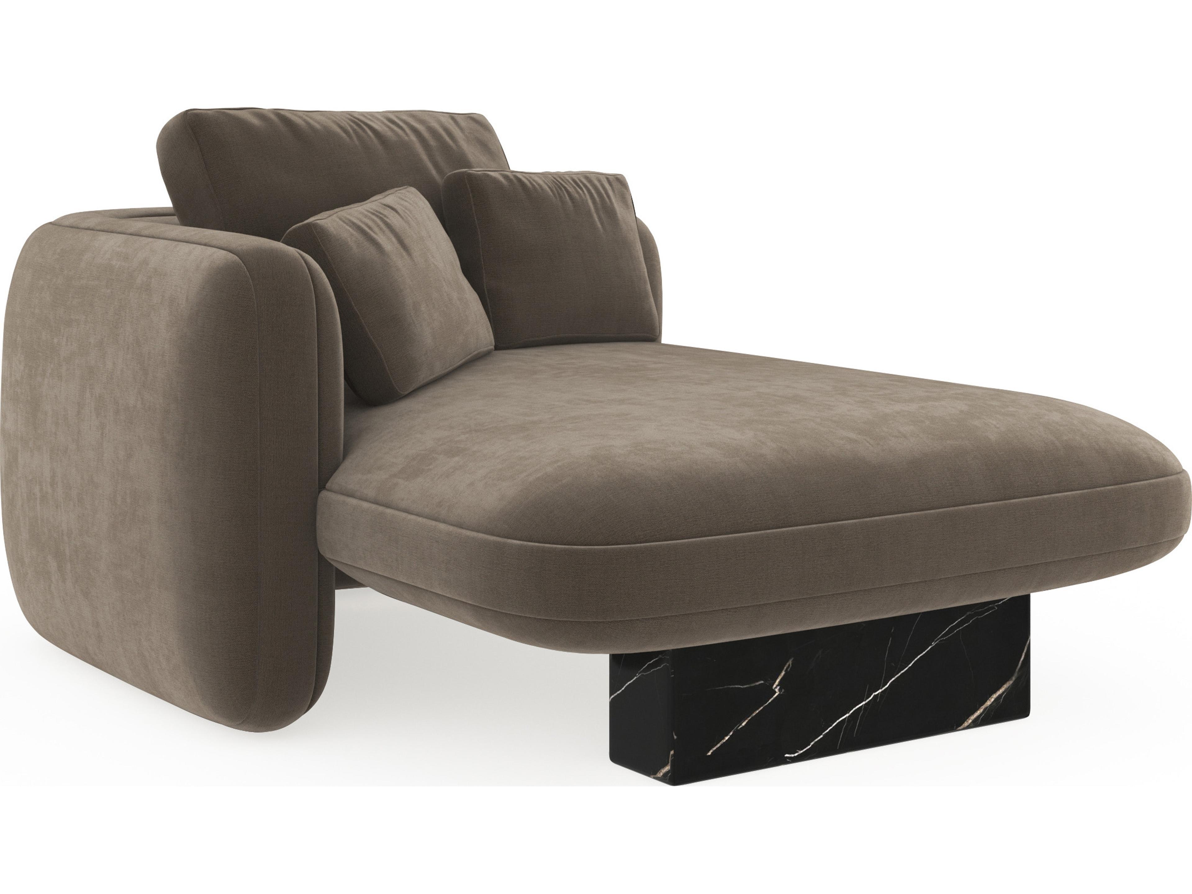 Caracole Overlap Brown Upholstered Chaise