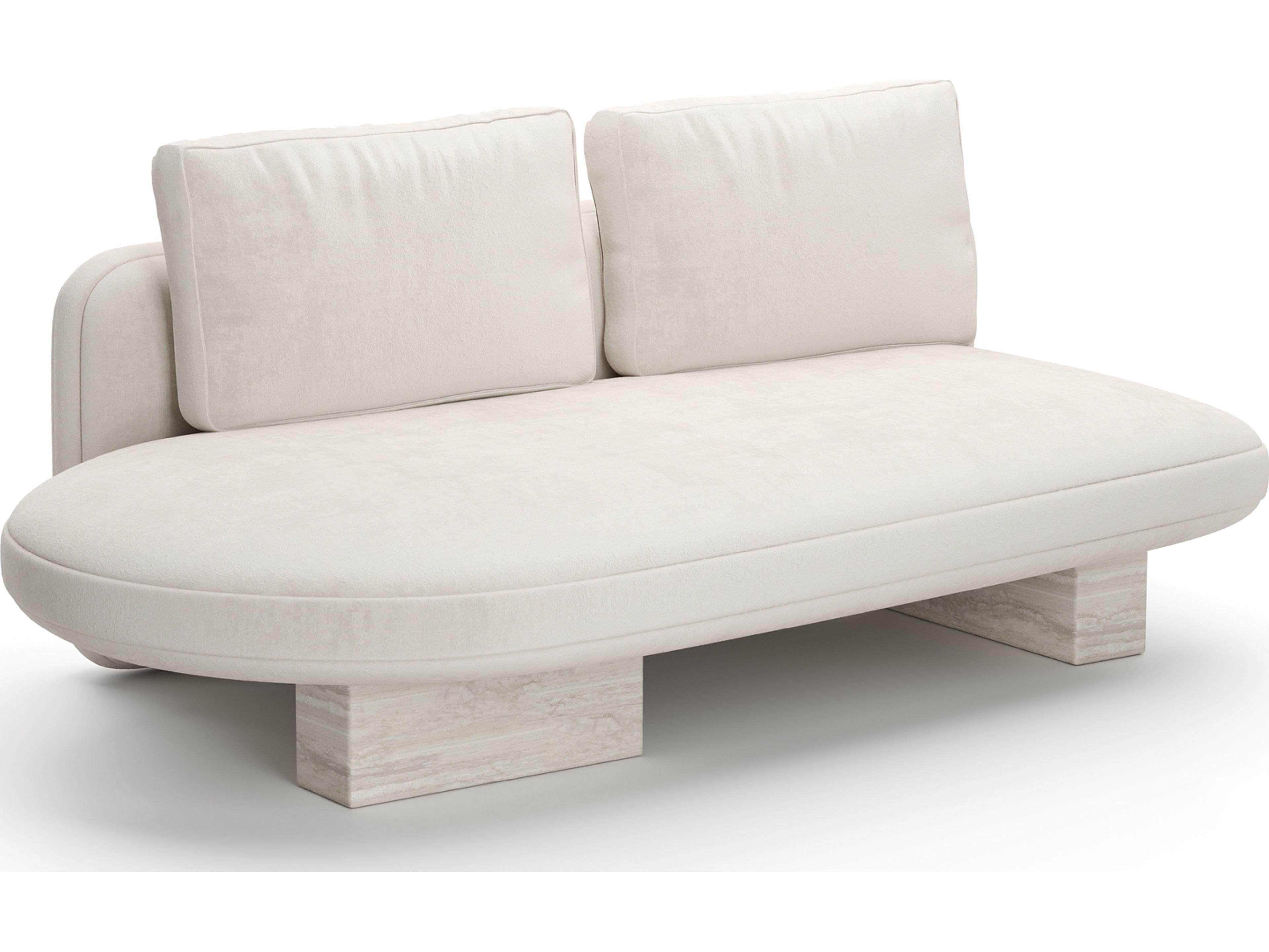 Caracole Overlap White Upholstered Loveseat