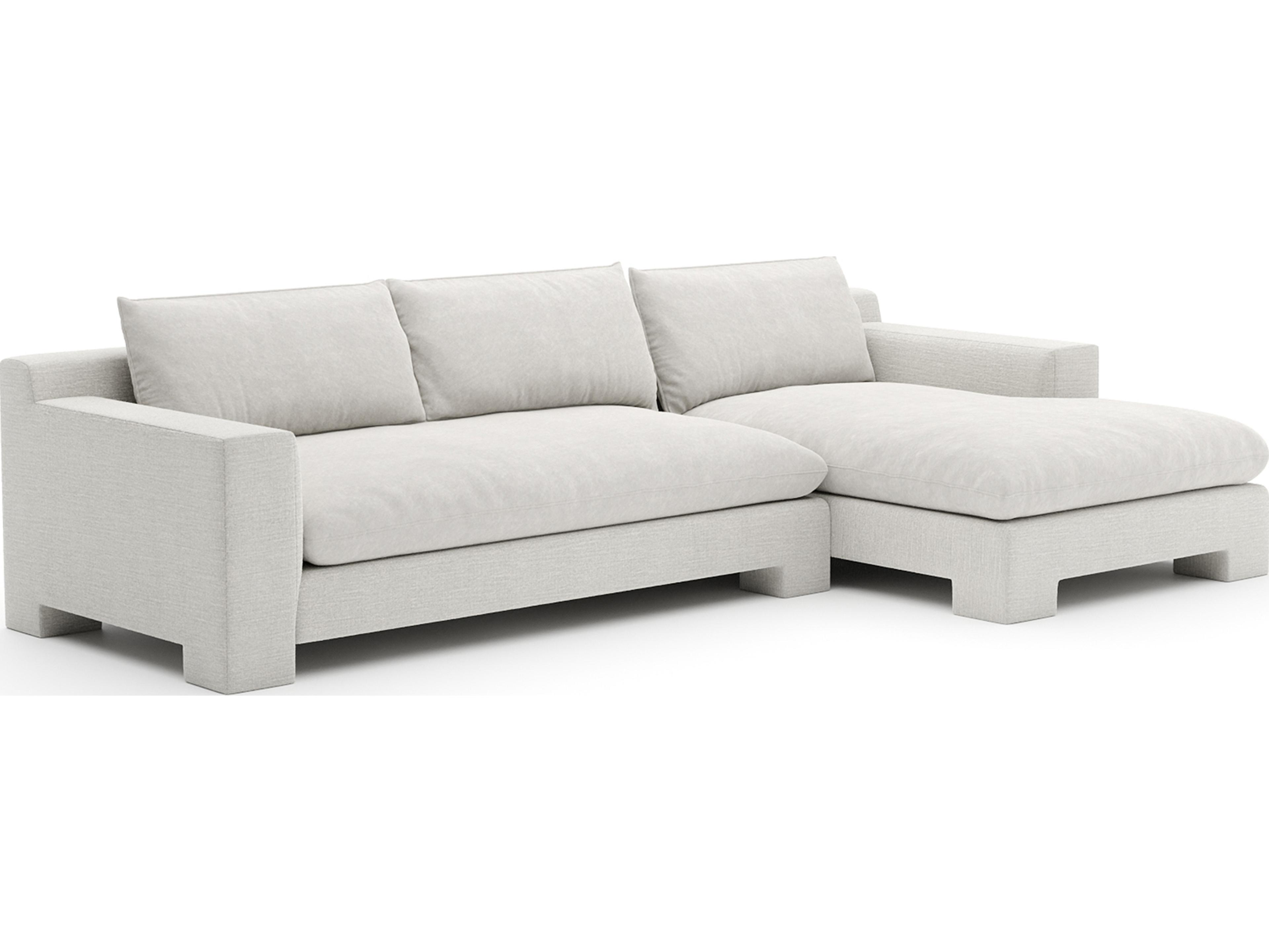 Caracole Devon White Upholstered Sectional Sofa