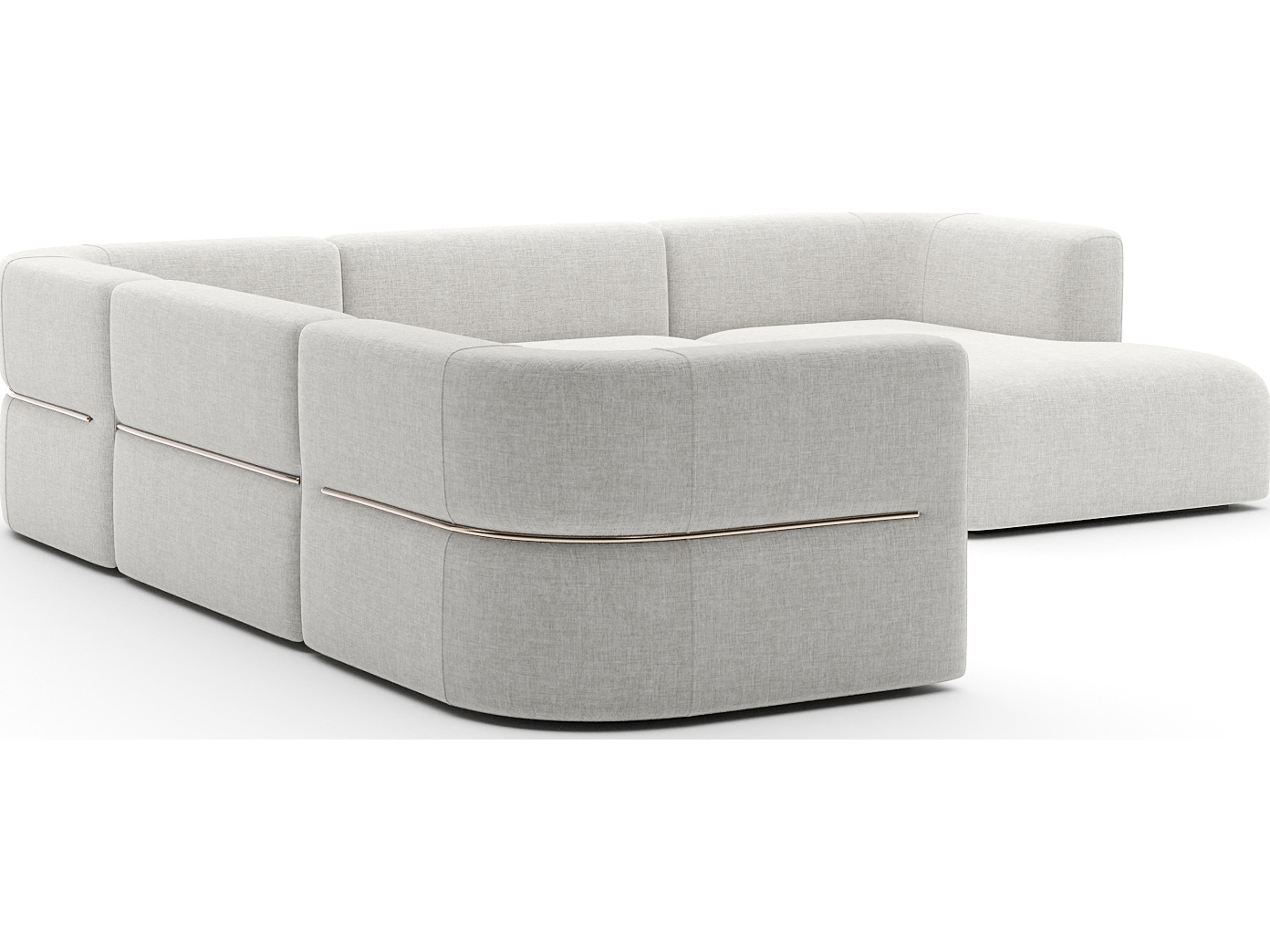 Caracole Rhythm White Upholstered Sectional Sofa