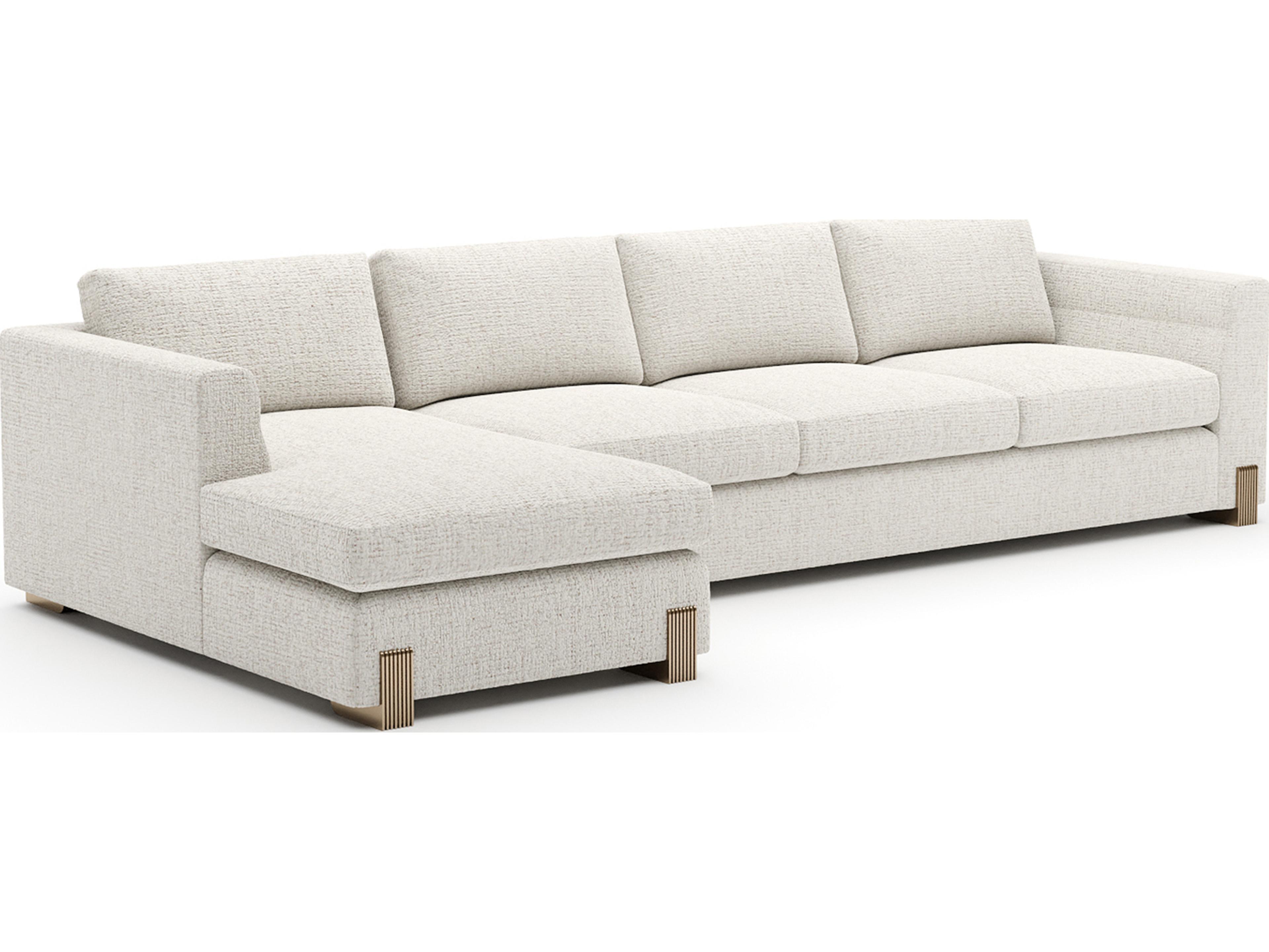 Caracole Counter Balance Cream Upholstered Sectional Sofa