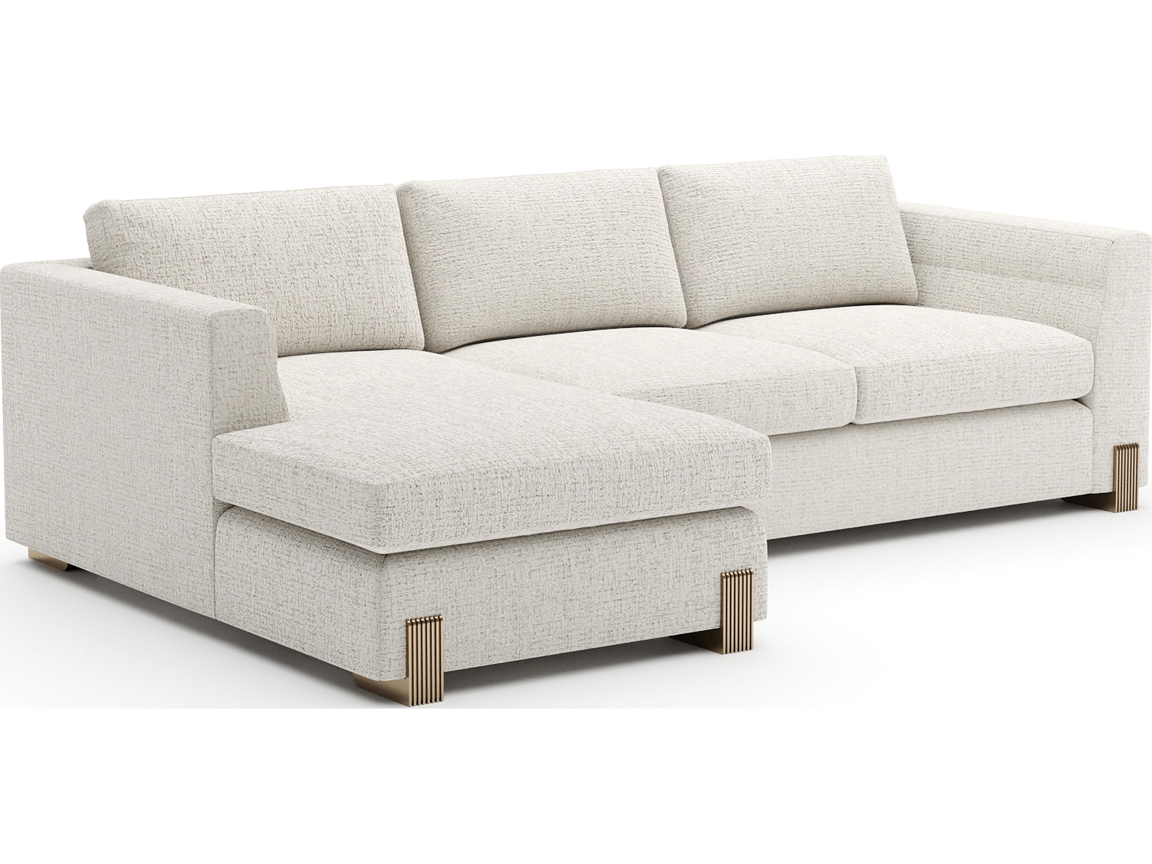 Caracole Counter Balance Cream Upholstered Sectional Sofa
