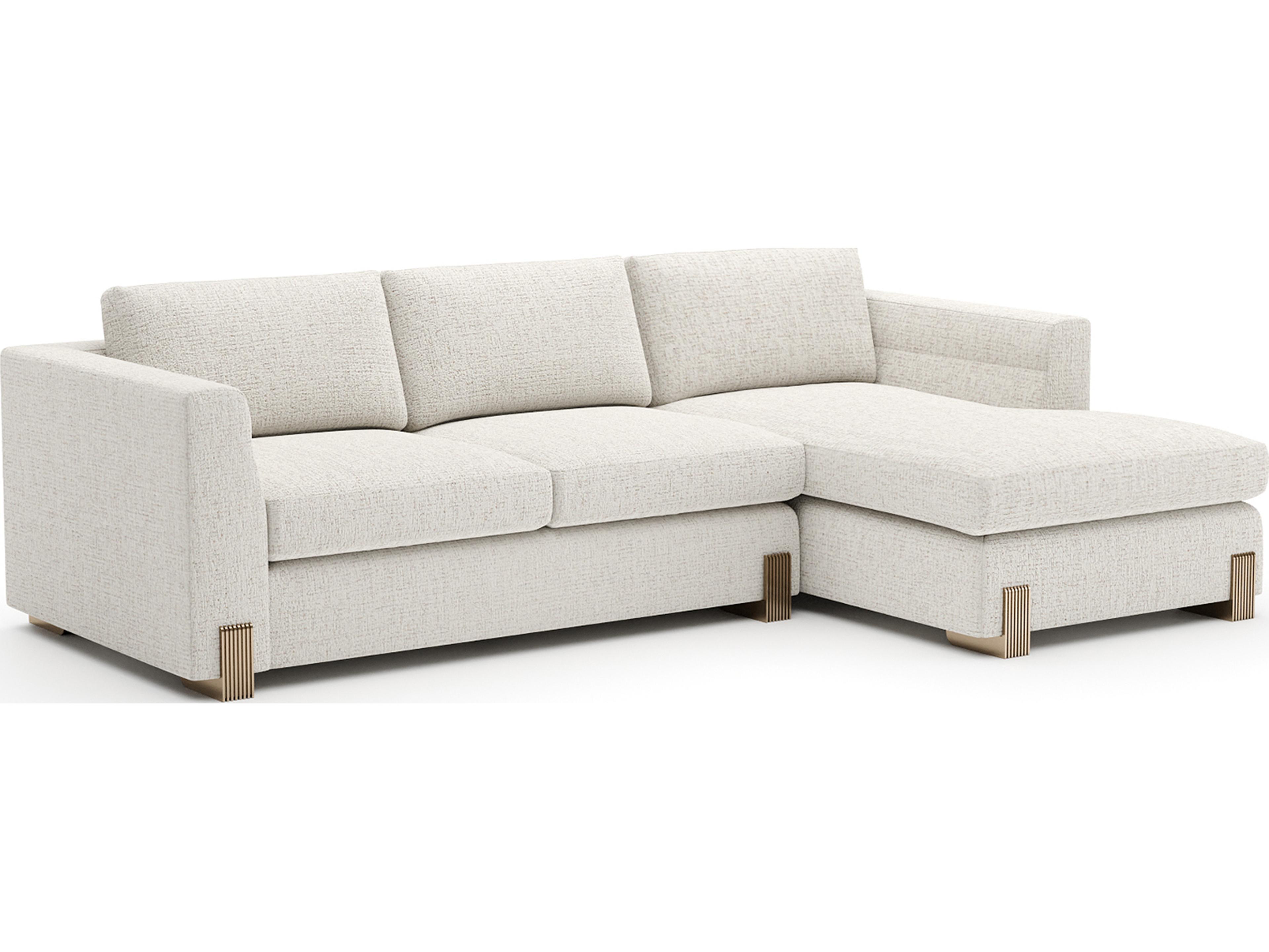 Caracole Counter Balance Cream Upholstered Sectional Sofa
