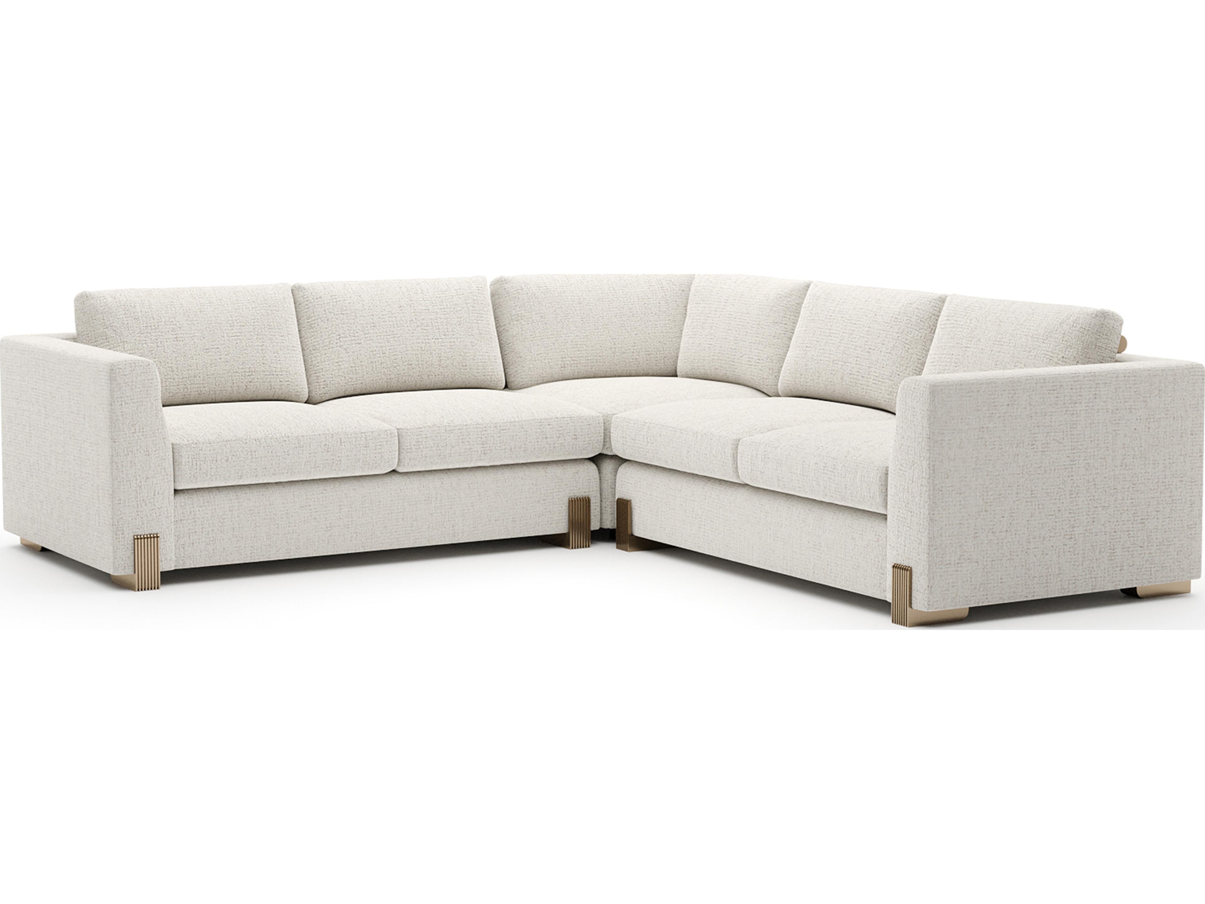 Caracole Counter Balance Cream Upholstered Sectional Sofa
