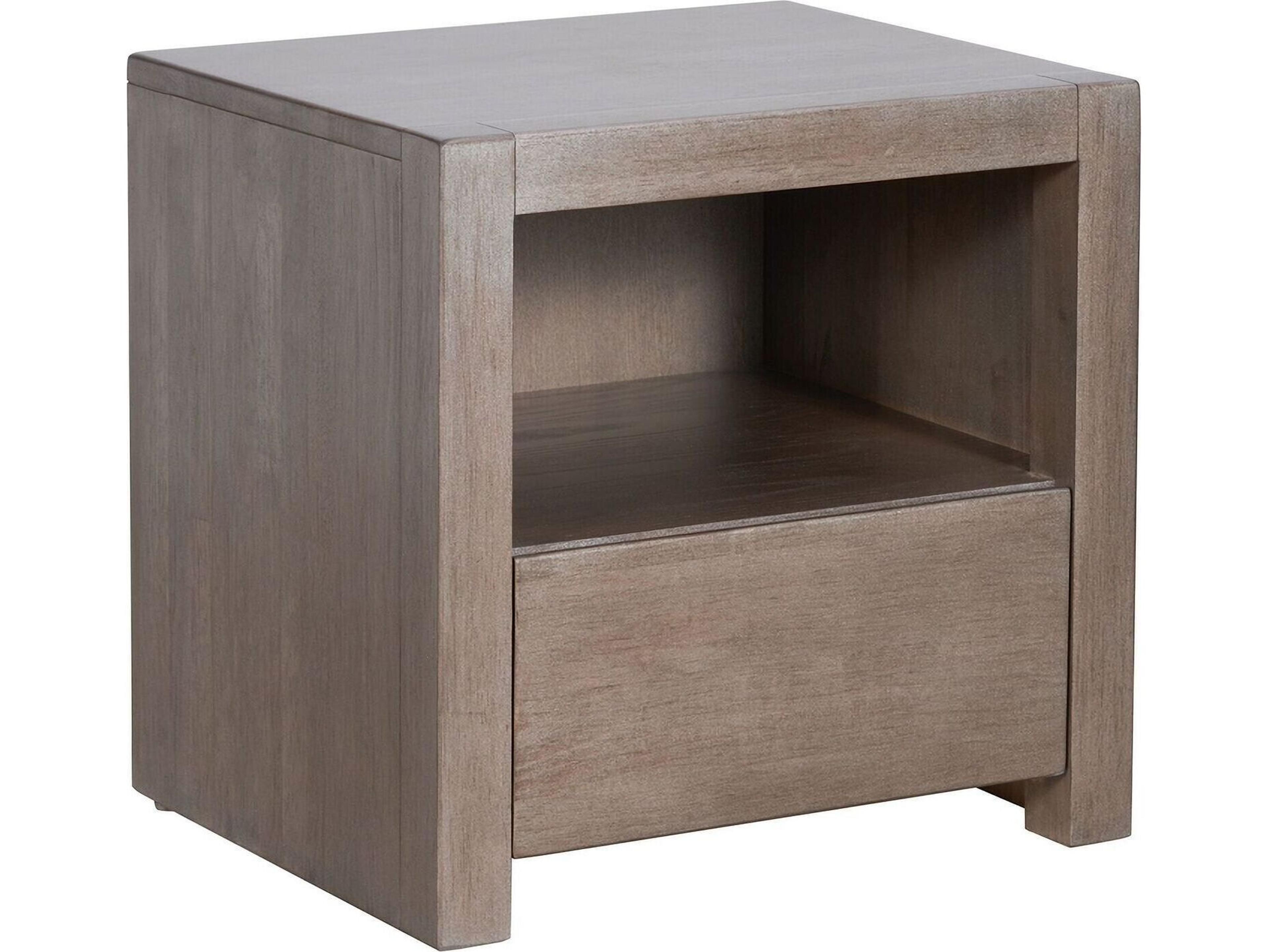 Caracole Atelier 1-Drawer Beige Nightstand