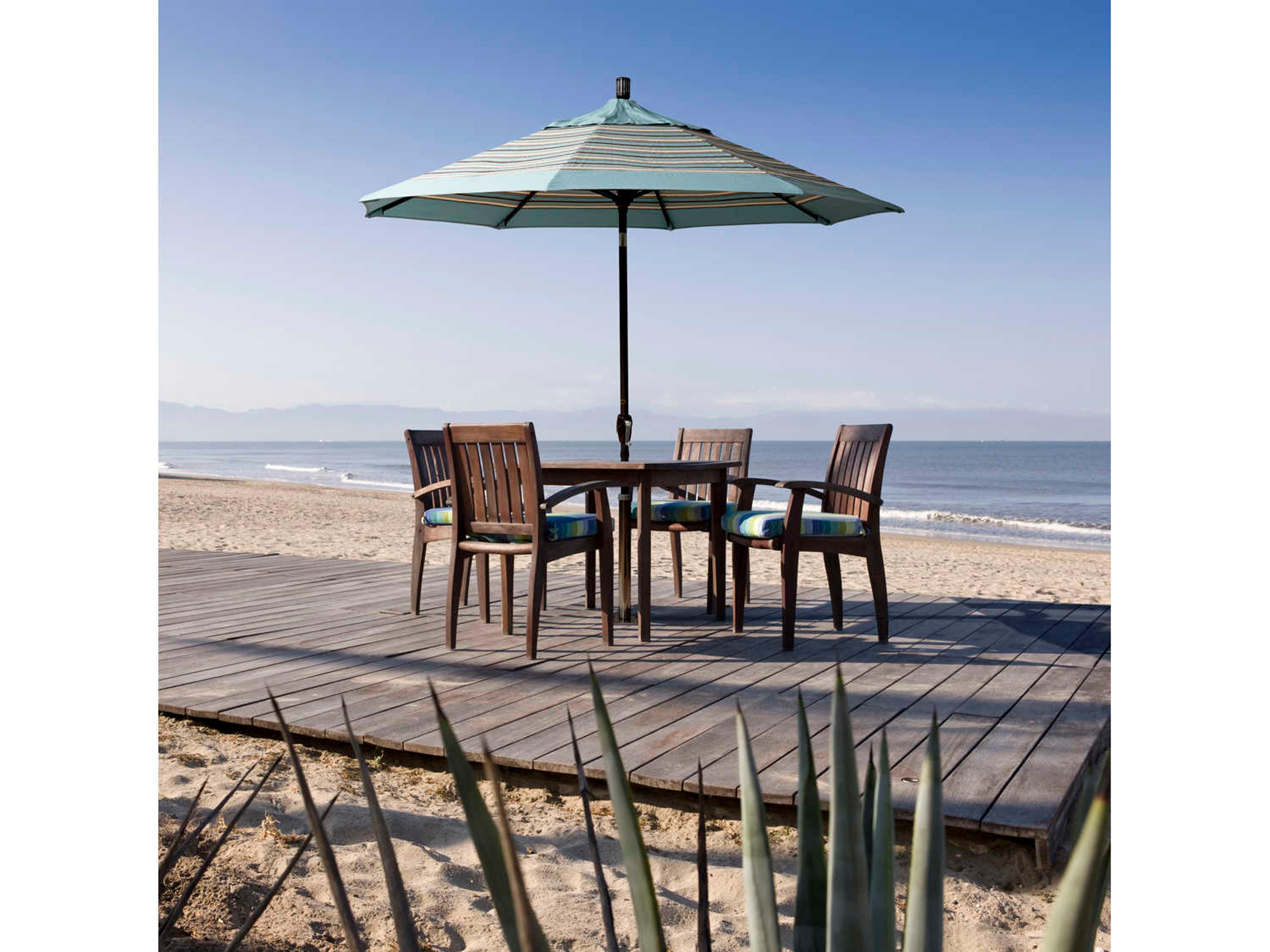 California Patio Umbrella Quick Ship Pacific Trail Series 9 Foot Octagon Market Aluminum Patio Umbrella with Crank Lift System