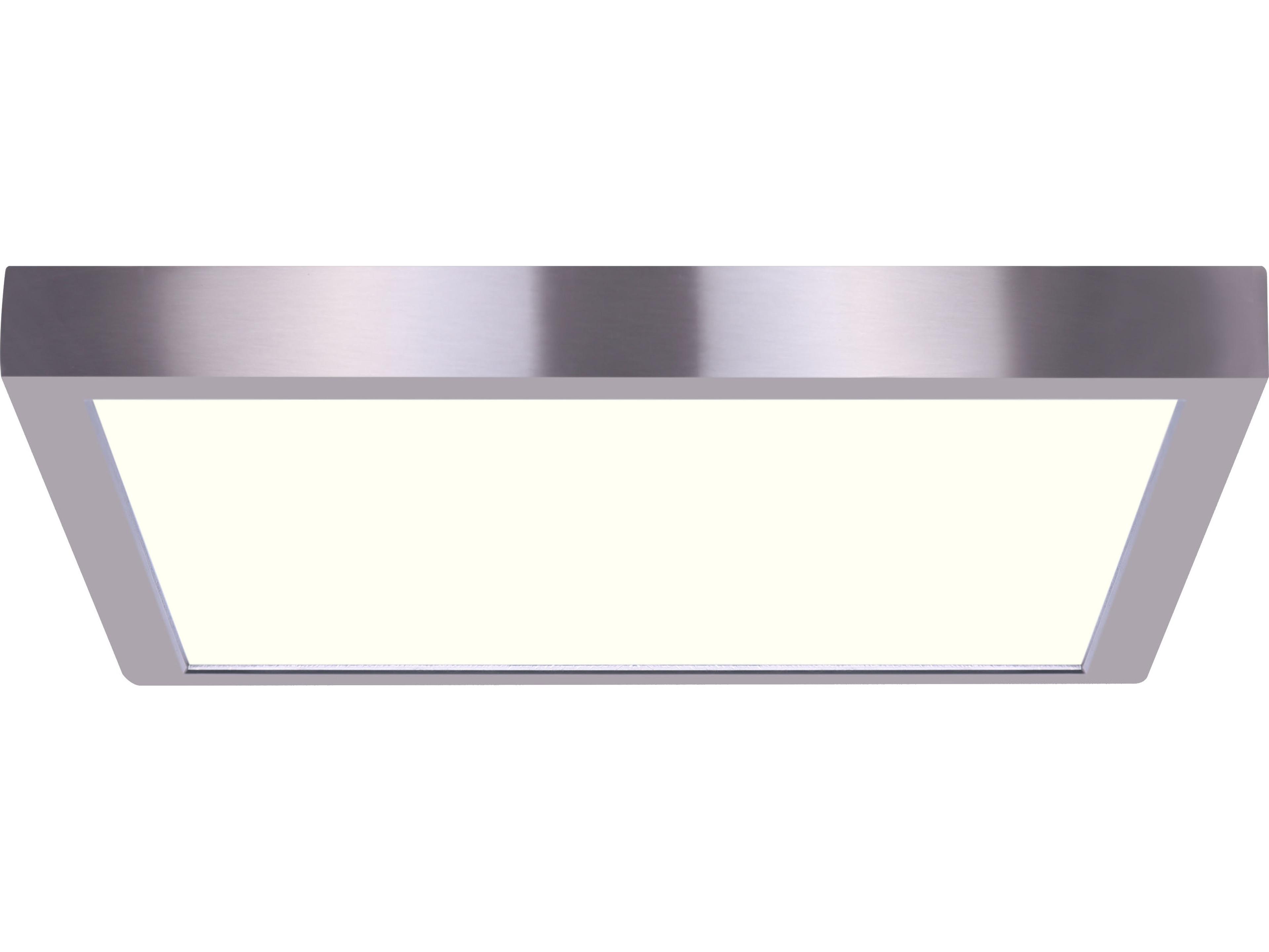 Led Square Disk Nickel LED Flush Mount