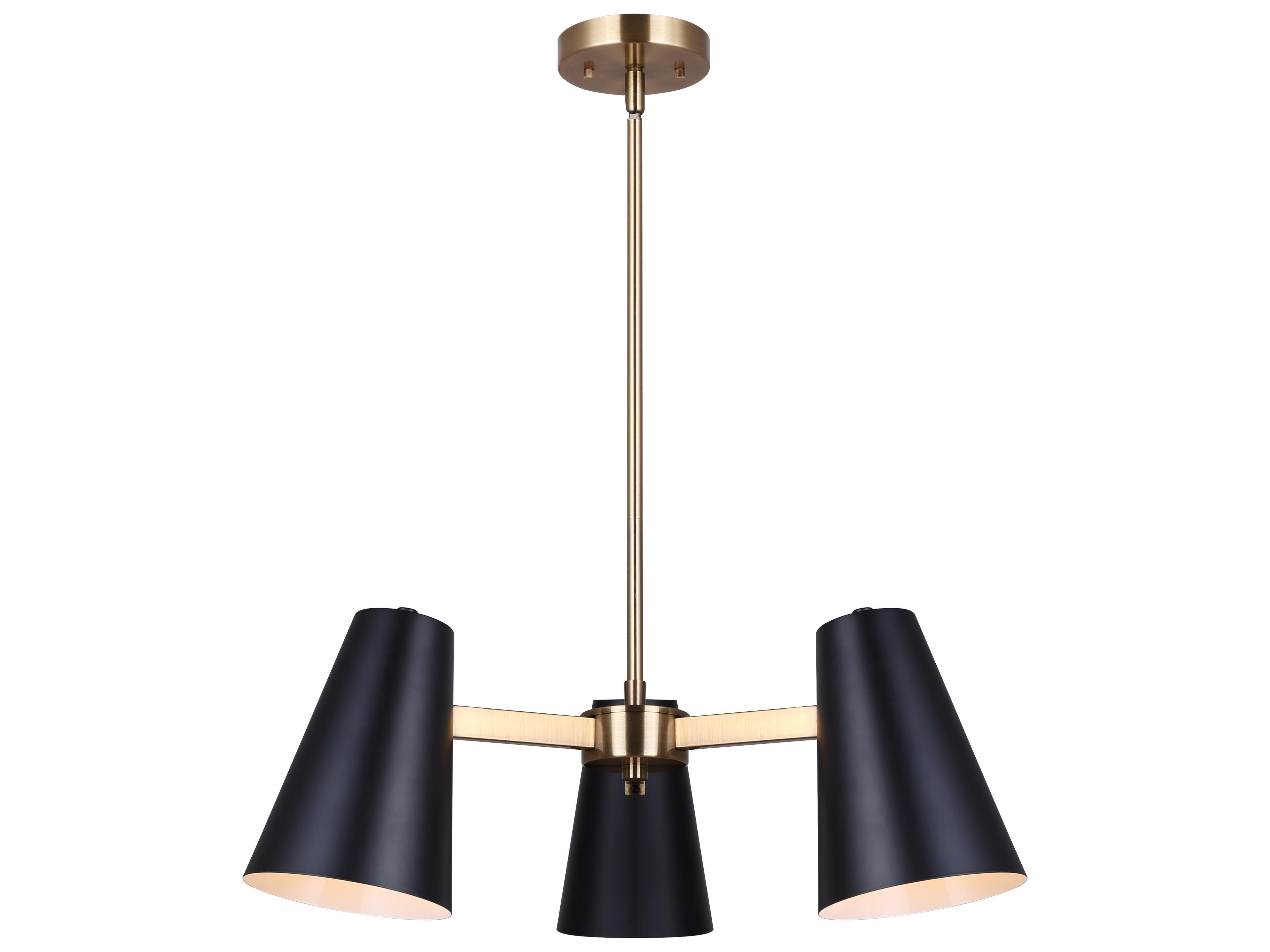 Canarm Harken 3 -light Black Chandelier