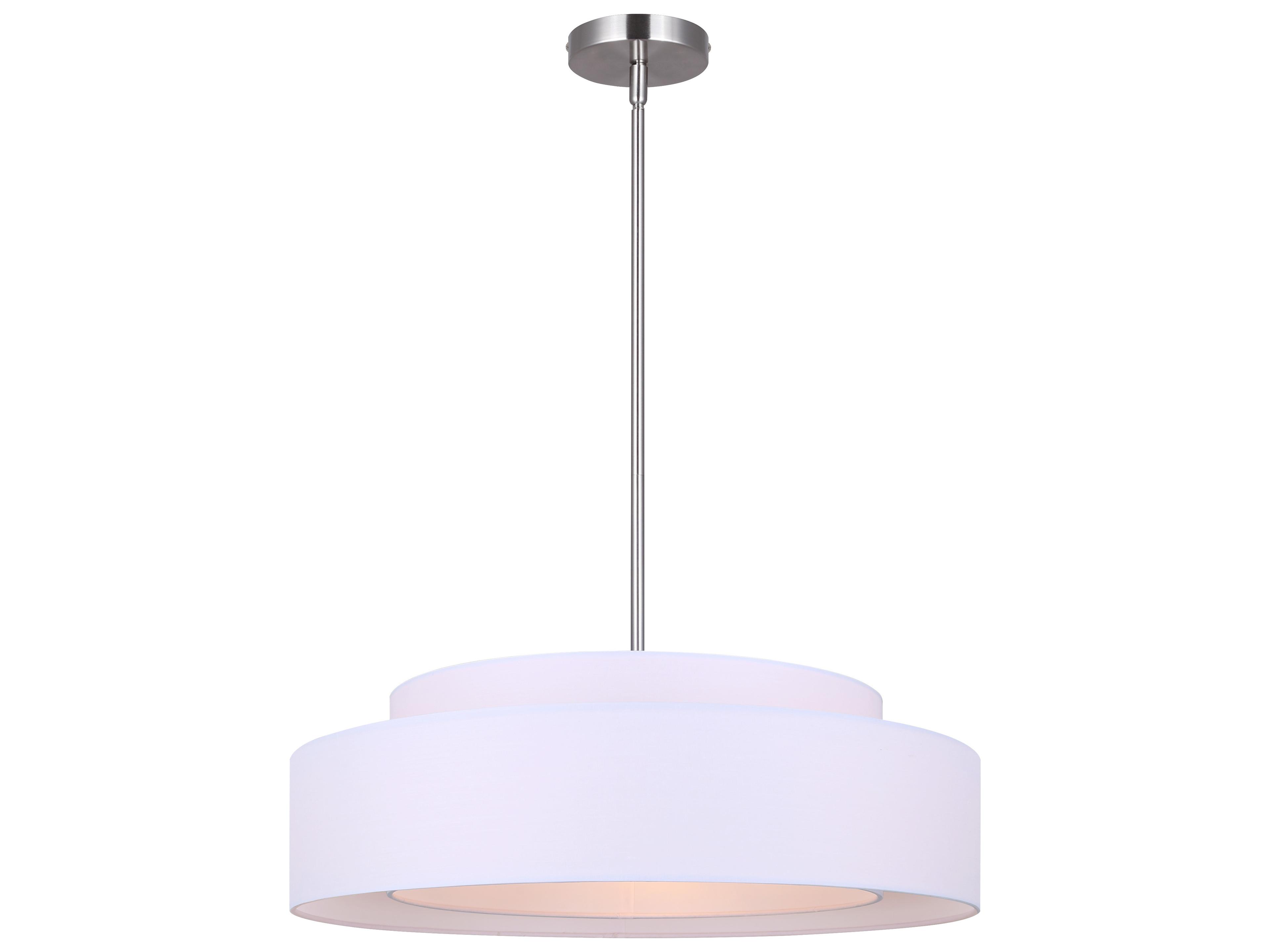 Canarm Landra 3 -light Nickel Drum Pendant