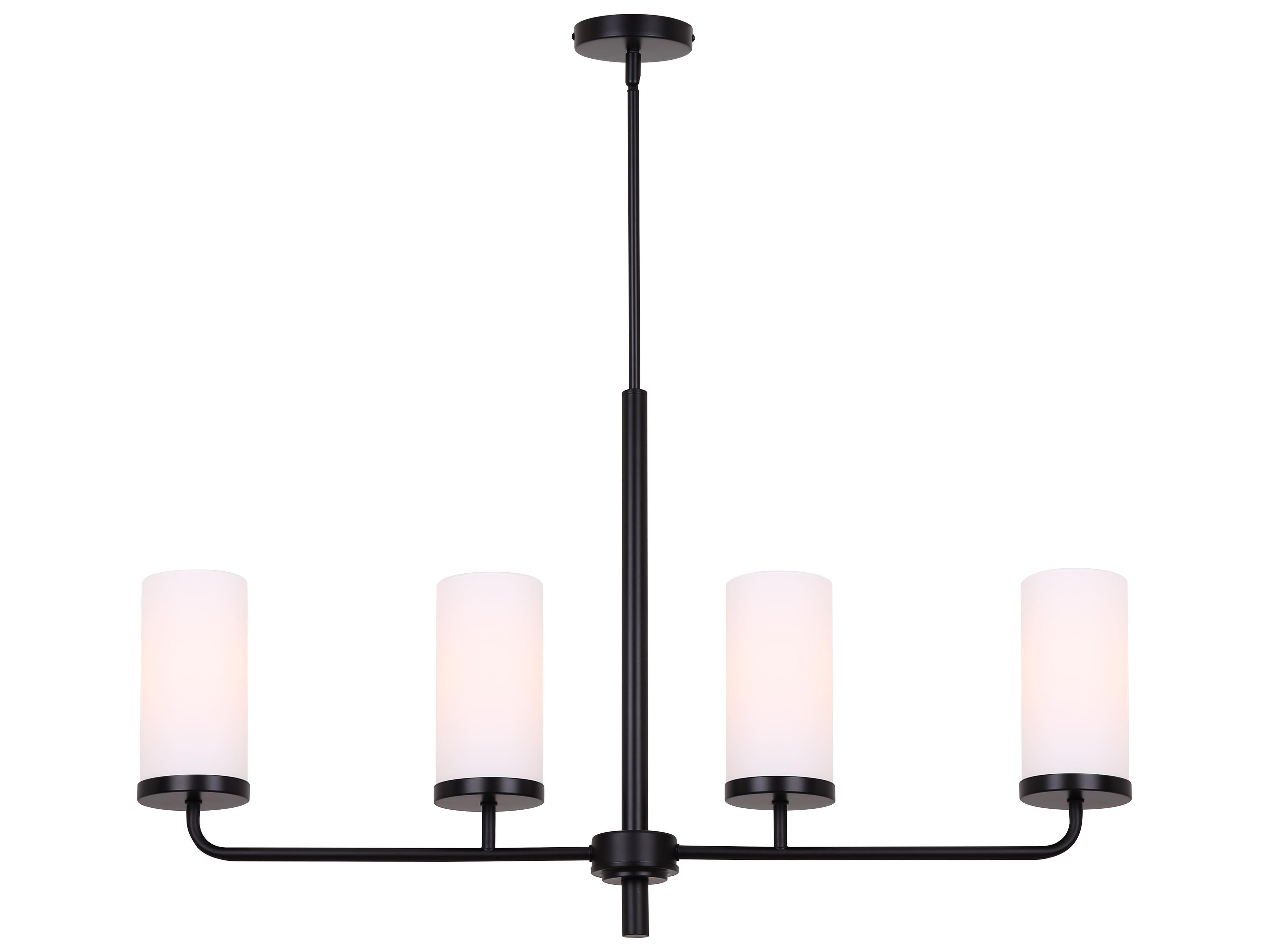 Canarm Malloy 4 -light Black Linear Chandelier