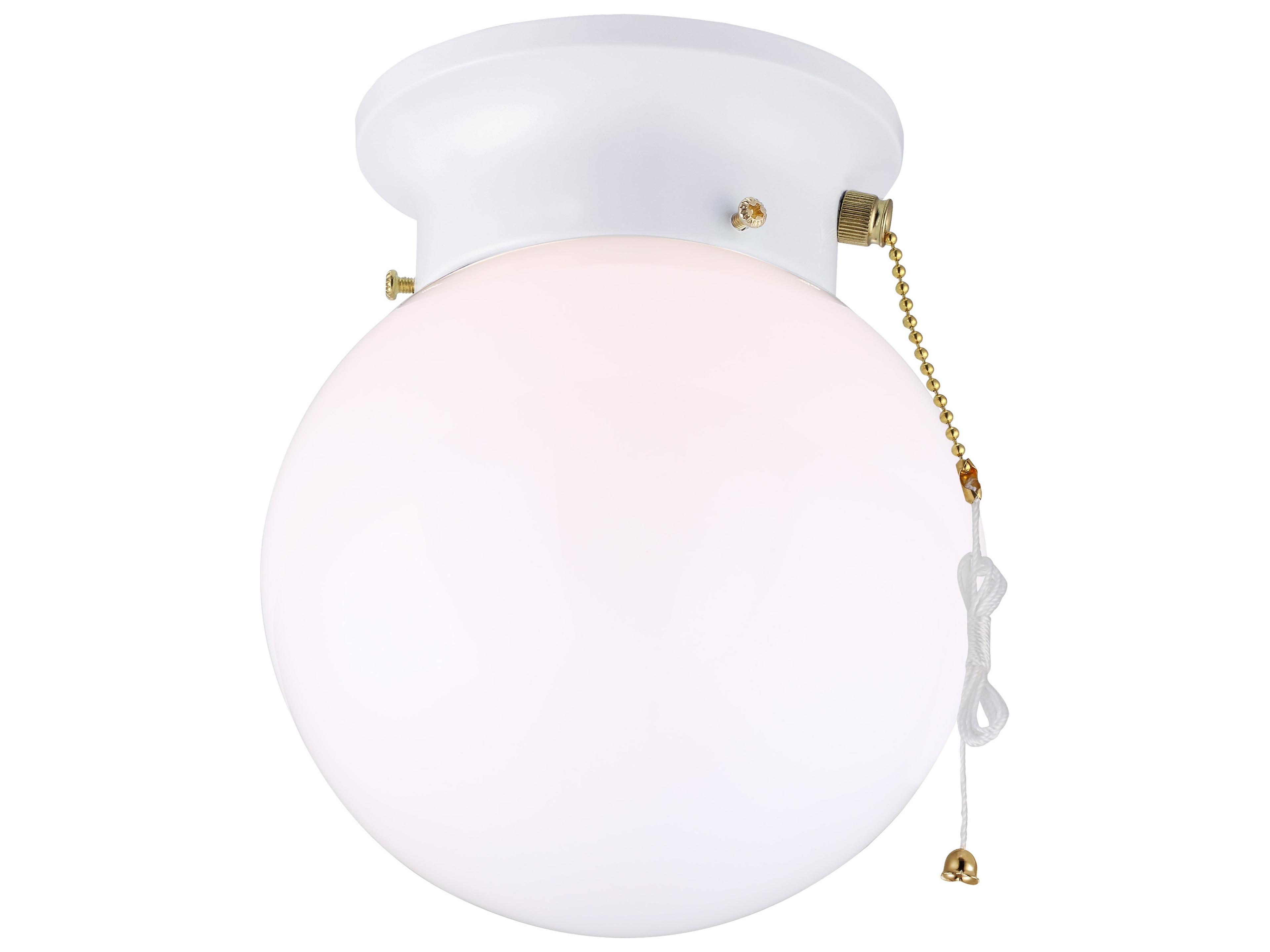 Canarm Ceiling/wall 1 -light White Globe Flush Mount