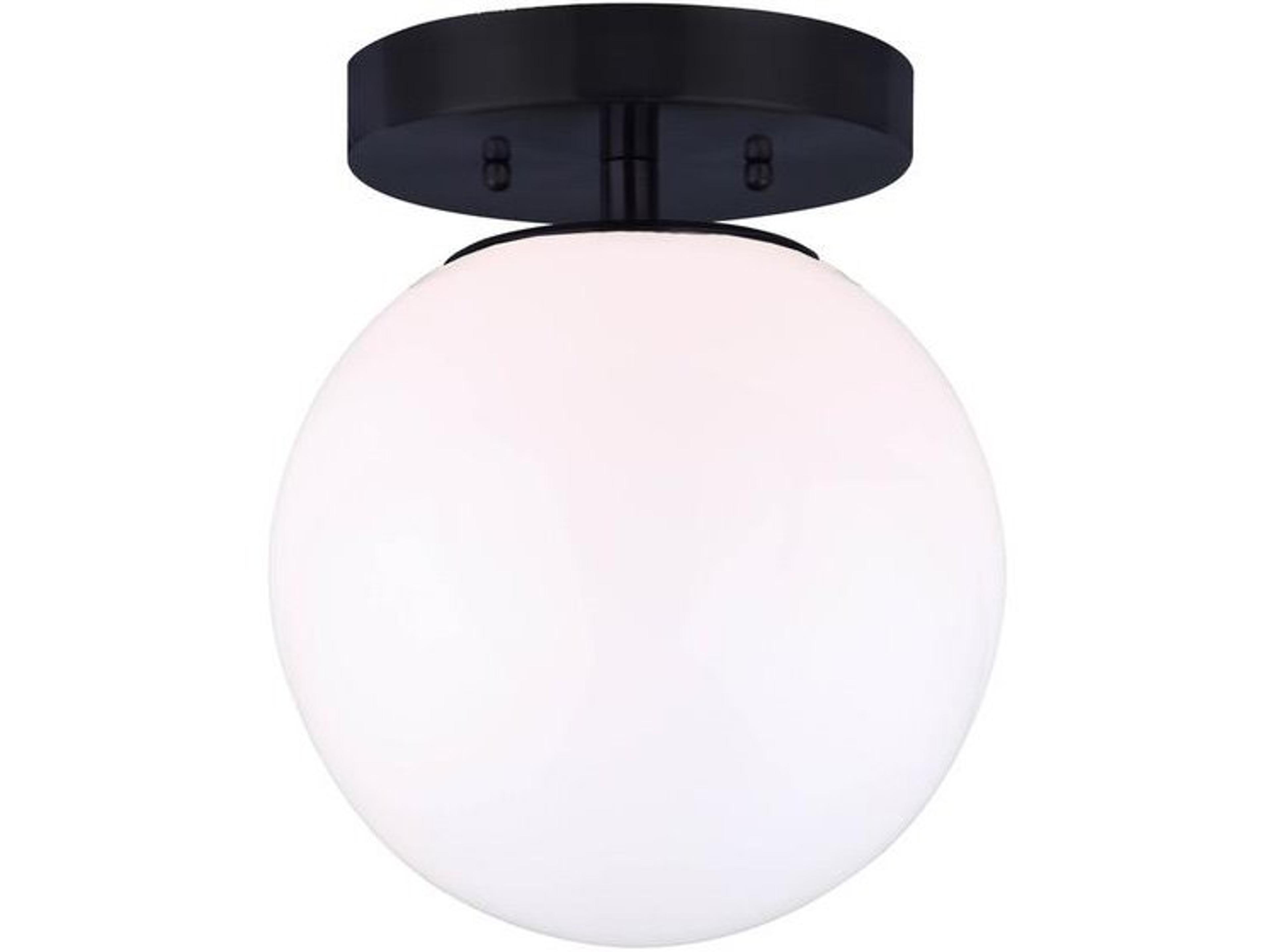 Canarm Camilo 1 -light Black Globe Flush Mount