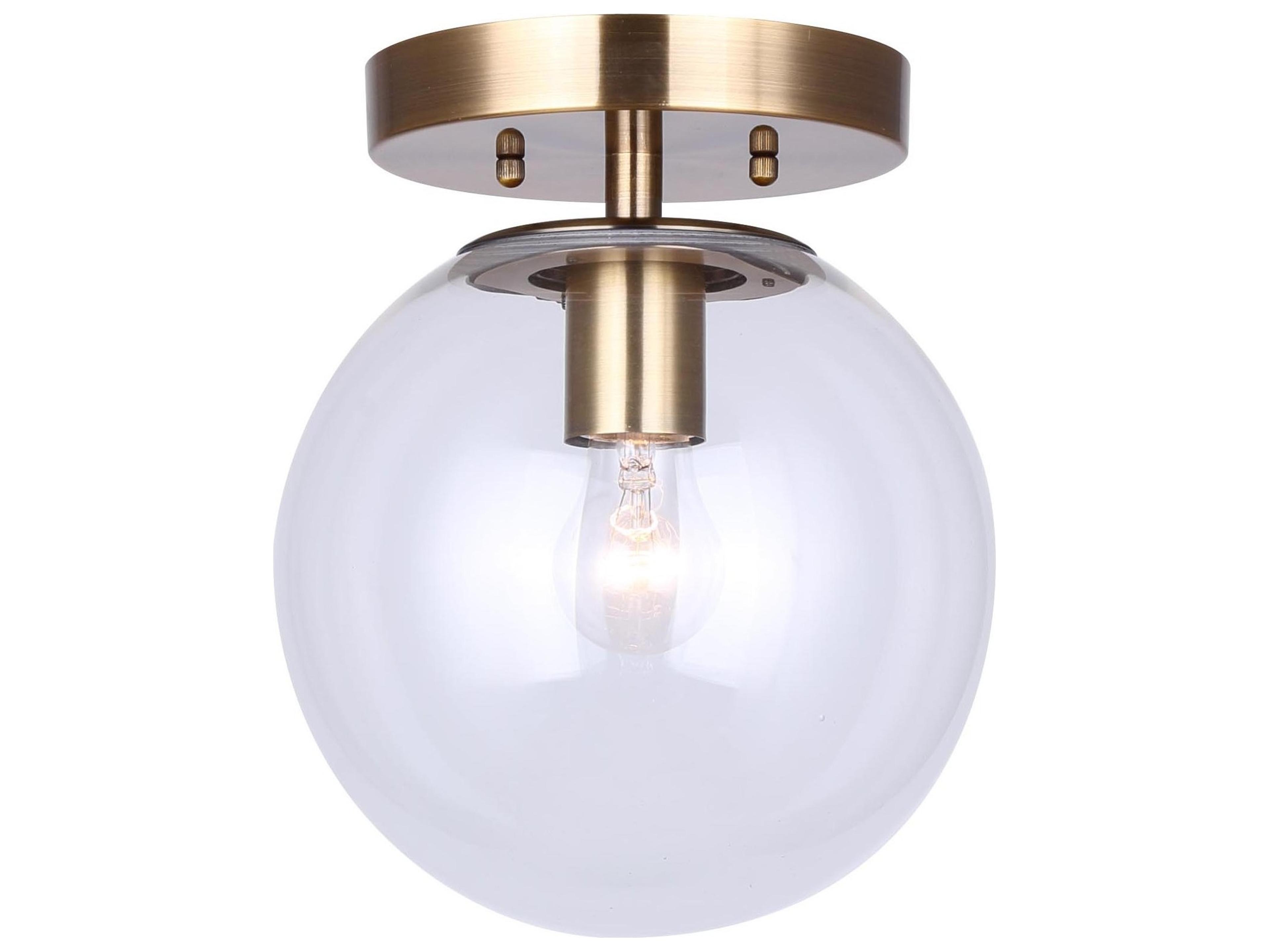 Canarm Camilo 1 -light Gold Globe Flush Mount