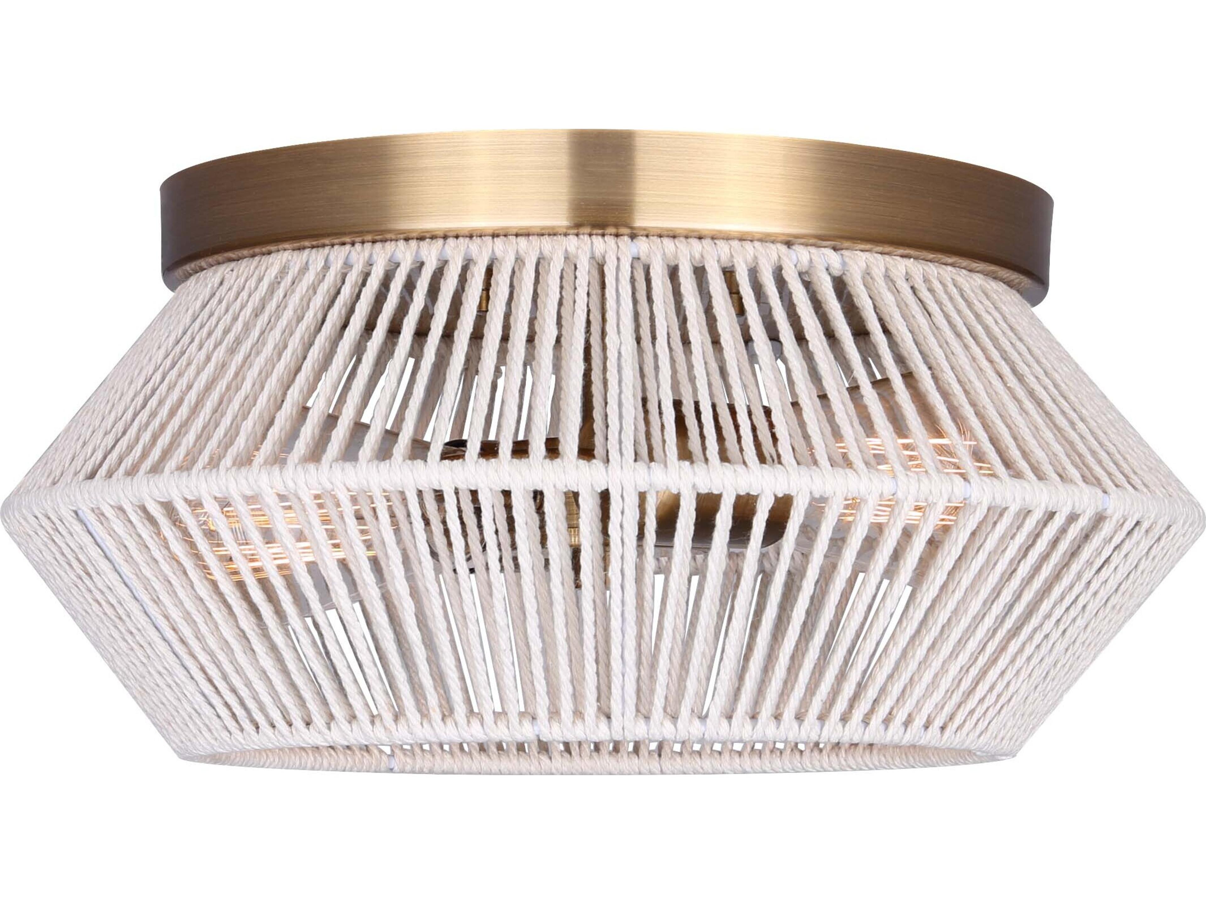 Canarm Willow 2 -light Gold Geometric Flush Mount