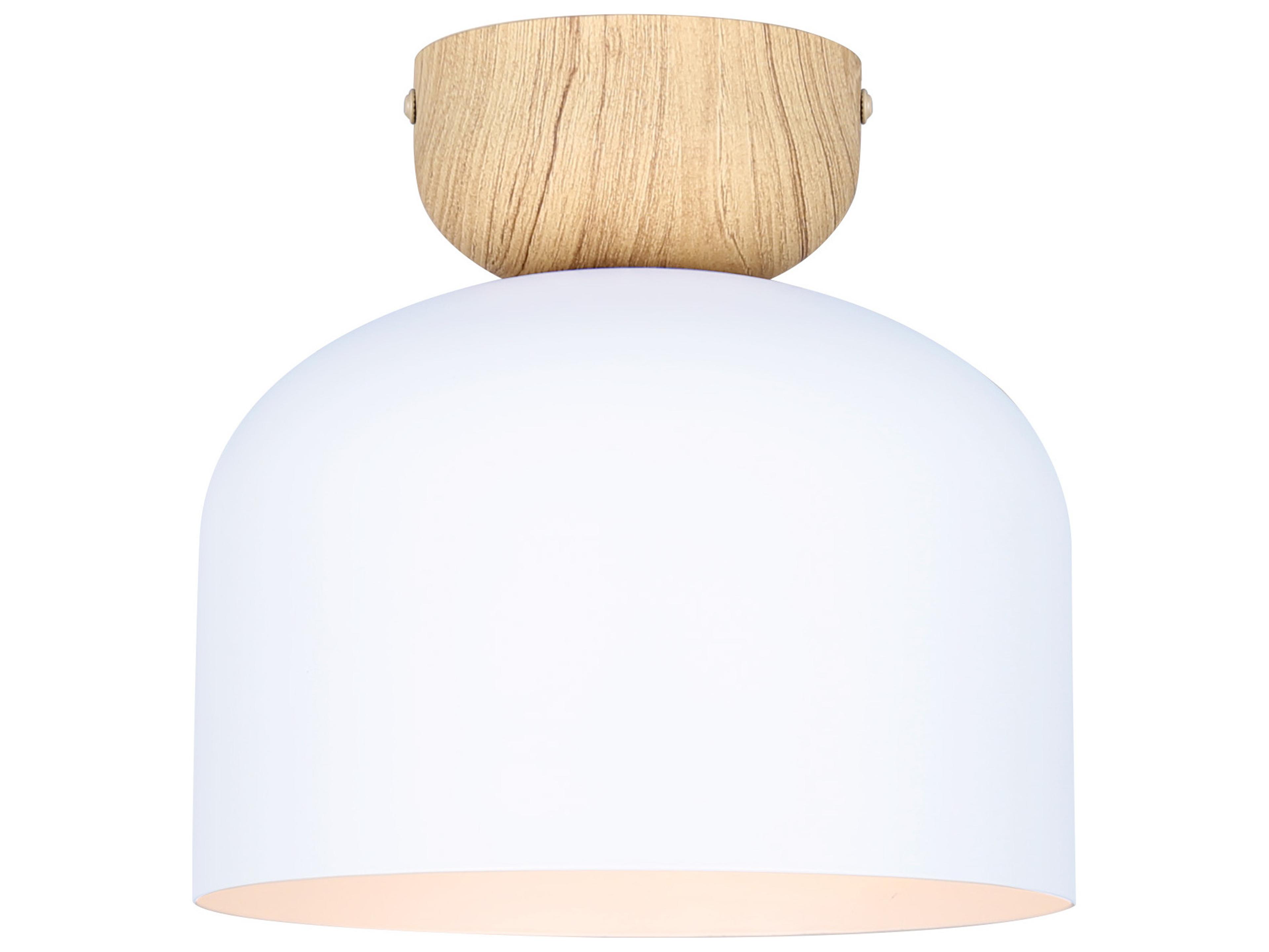 Canarm Caleb 1 -light White Dome Flush Mount